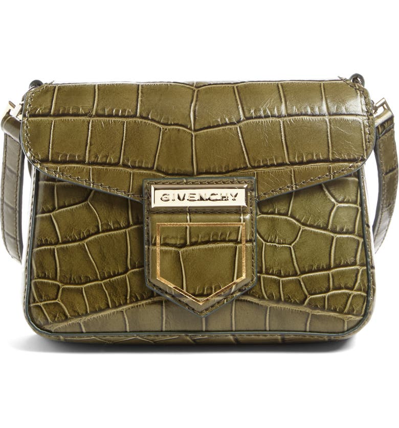 Givenchy Mini Nobile Croc Embossed Leather Crossbody Bag | Nordstrom