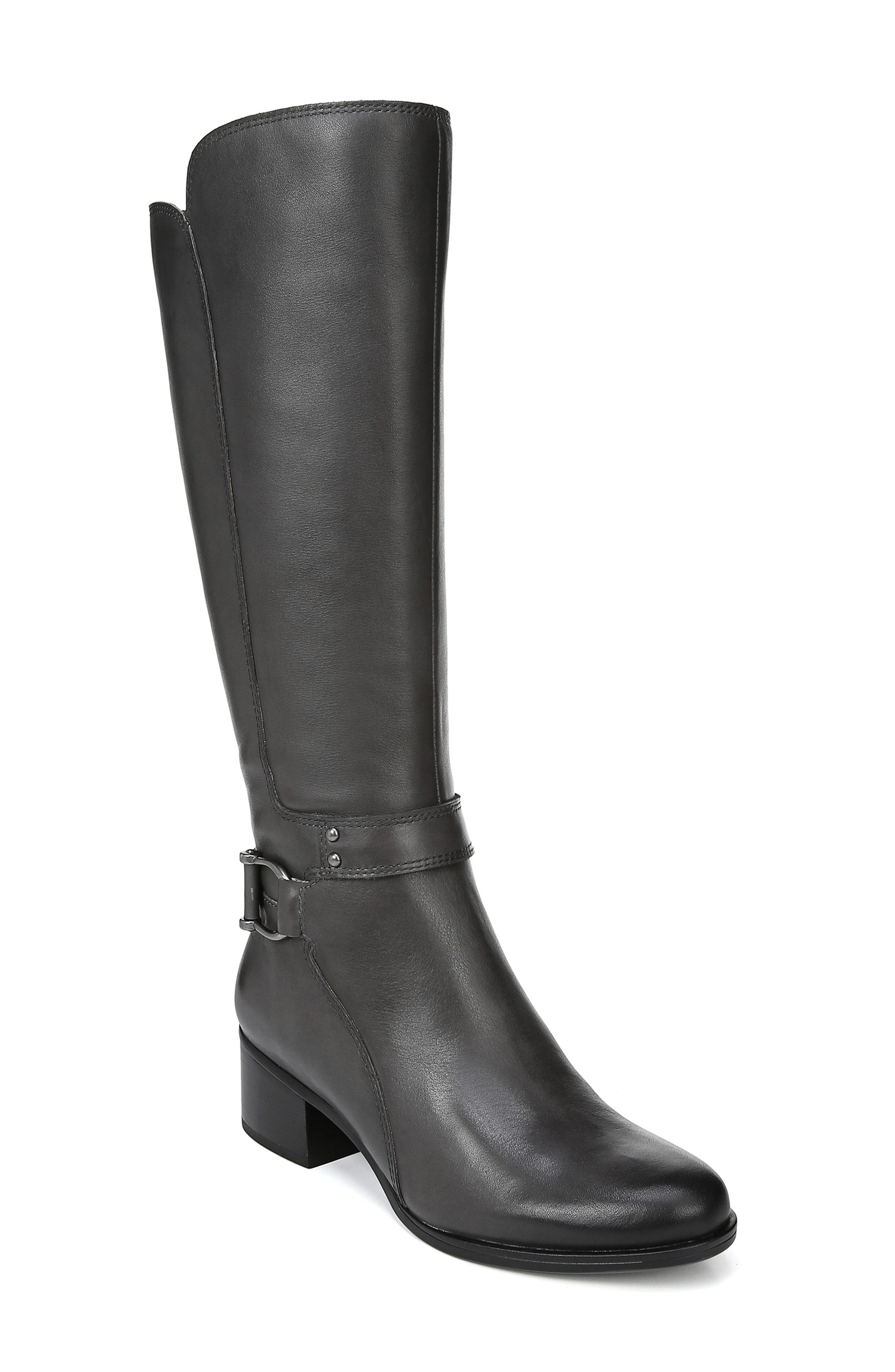 Naturalizer Dane Knee High Riding Boot, Regular Calf W - Grey