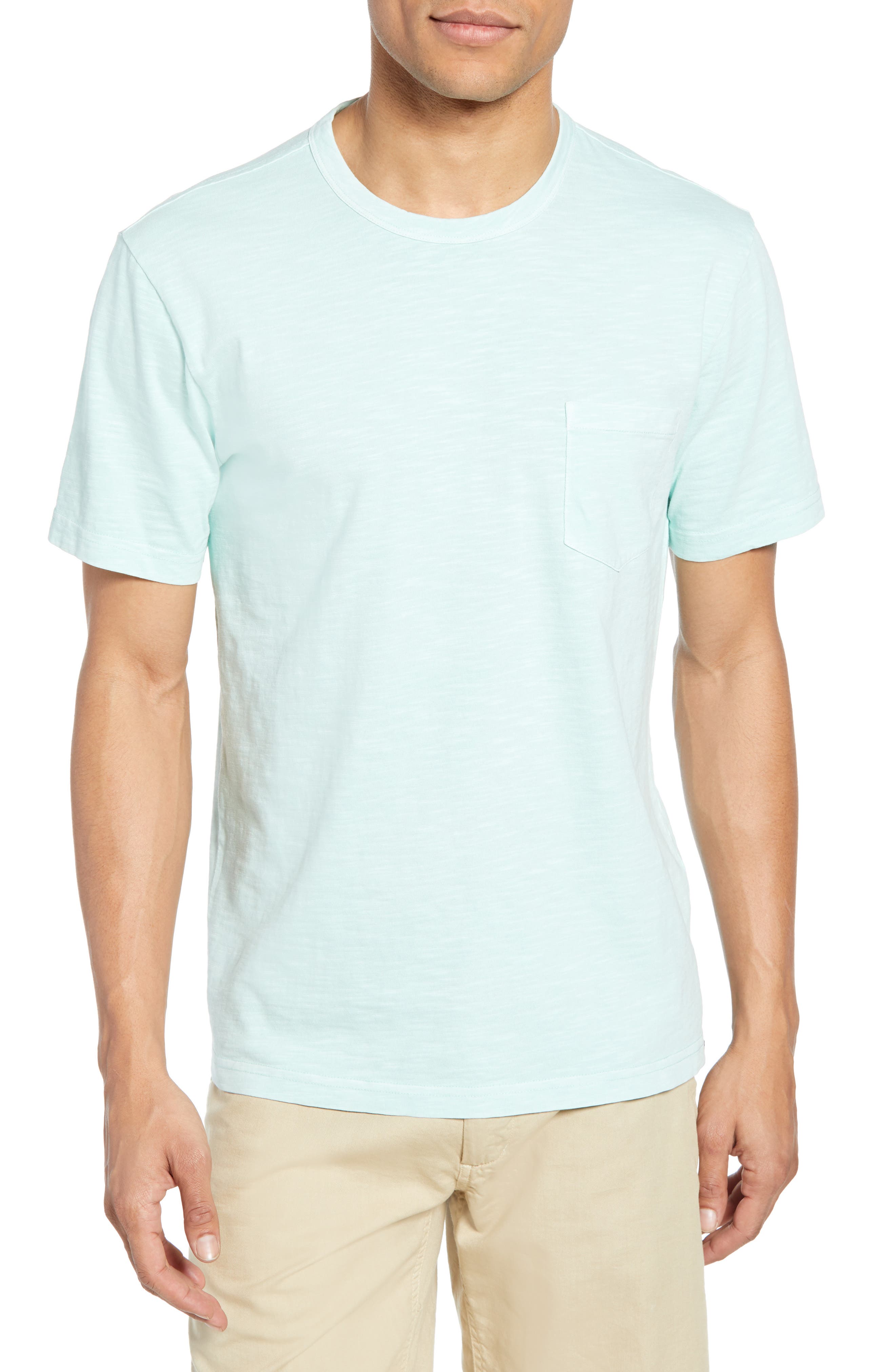 Faherty Sunwashed Regular Fit Pocket T-Shirt, Blue