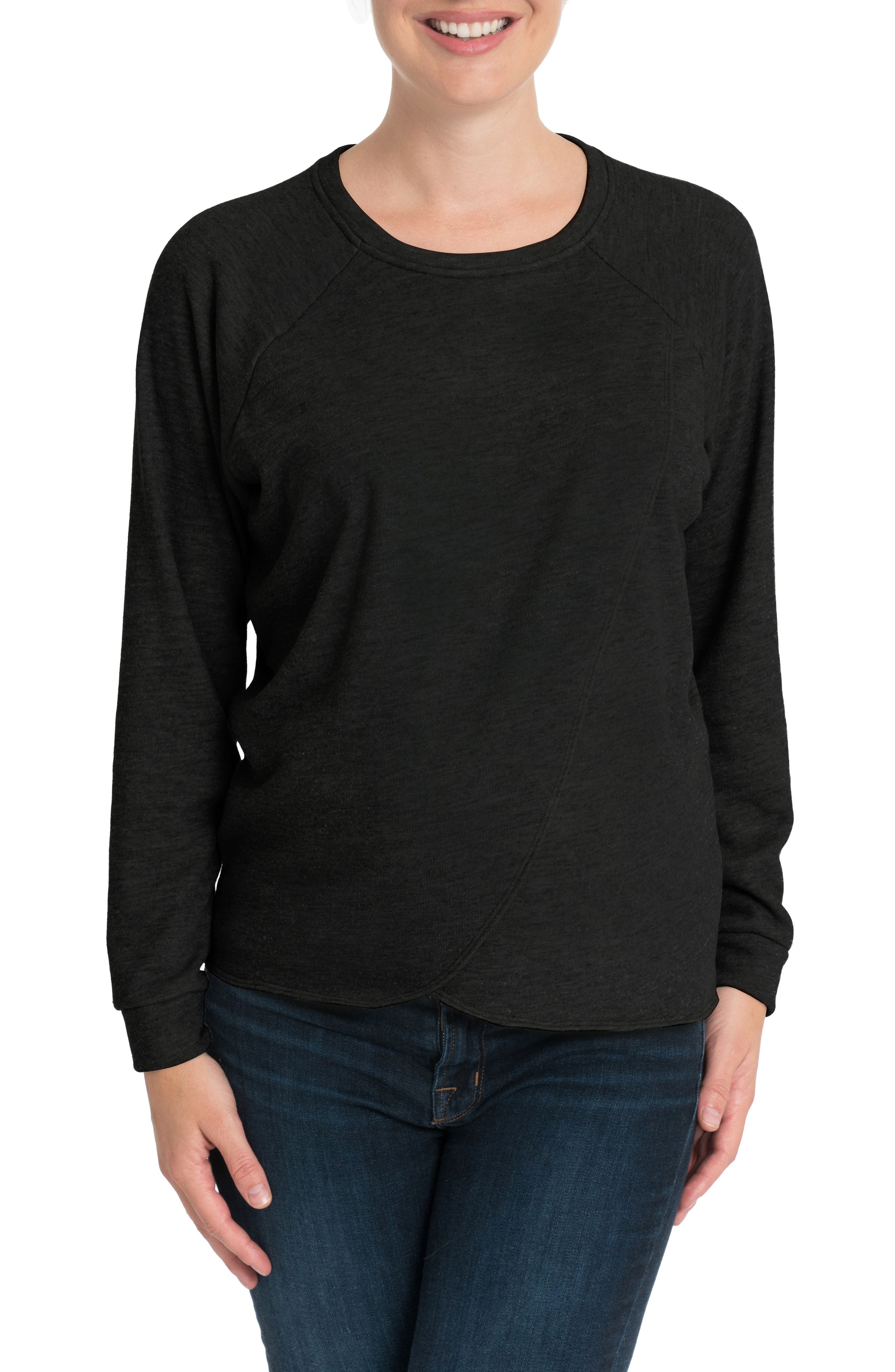 Bun Maternity Tulip Front Maternity/nursing Sweatshirt