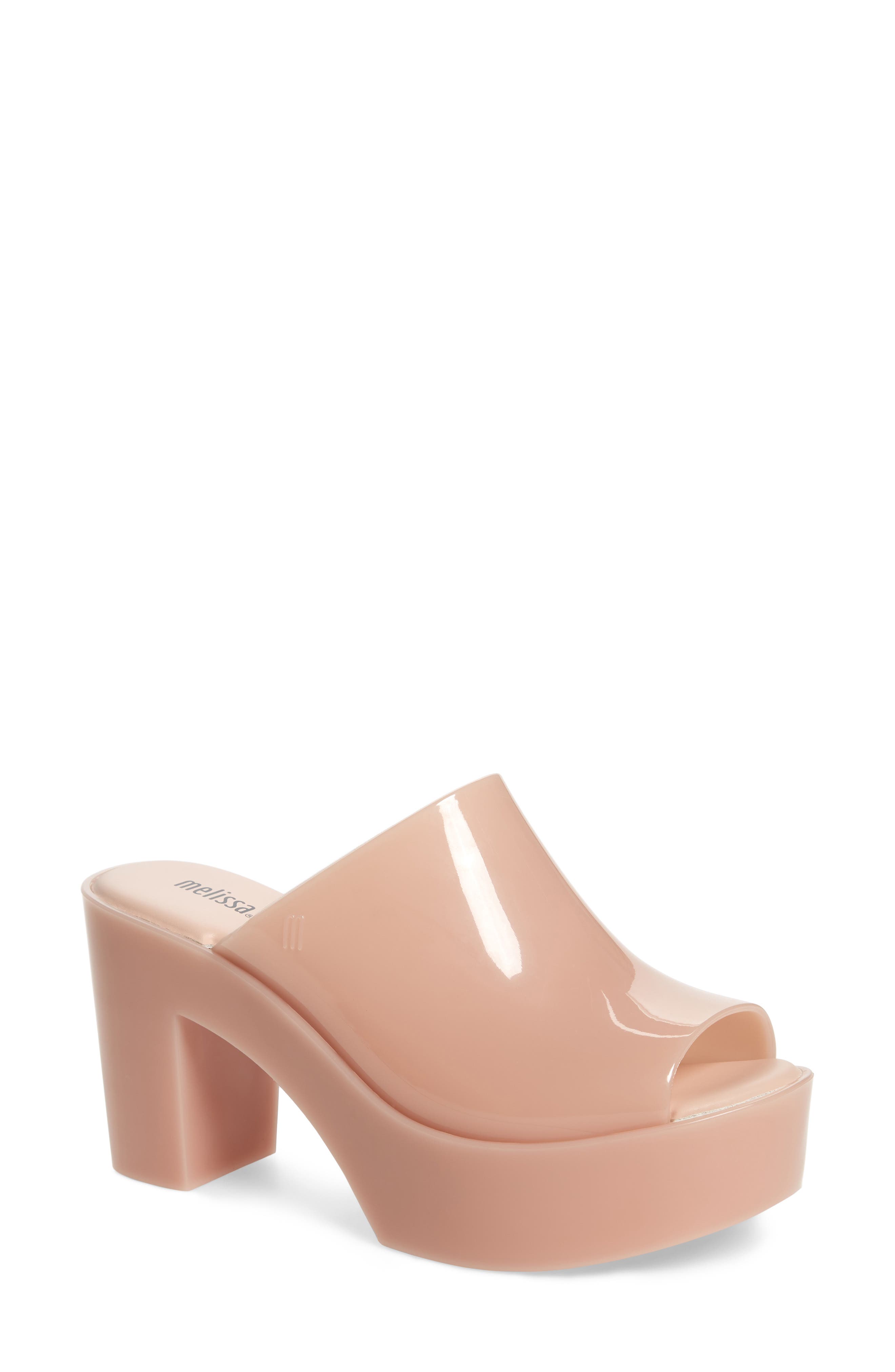 Melissa Open Toe Platform Mule, Pink