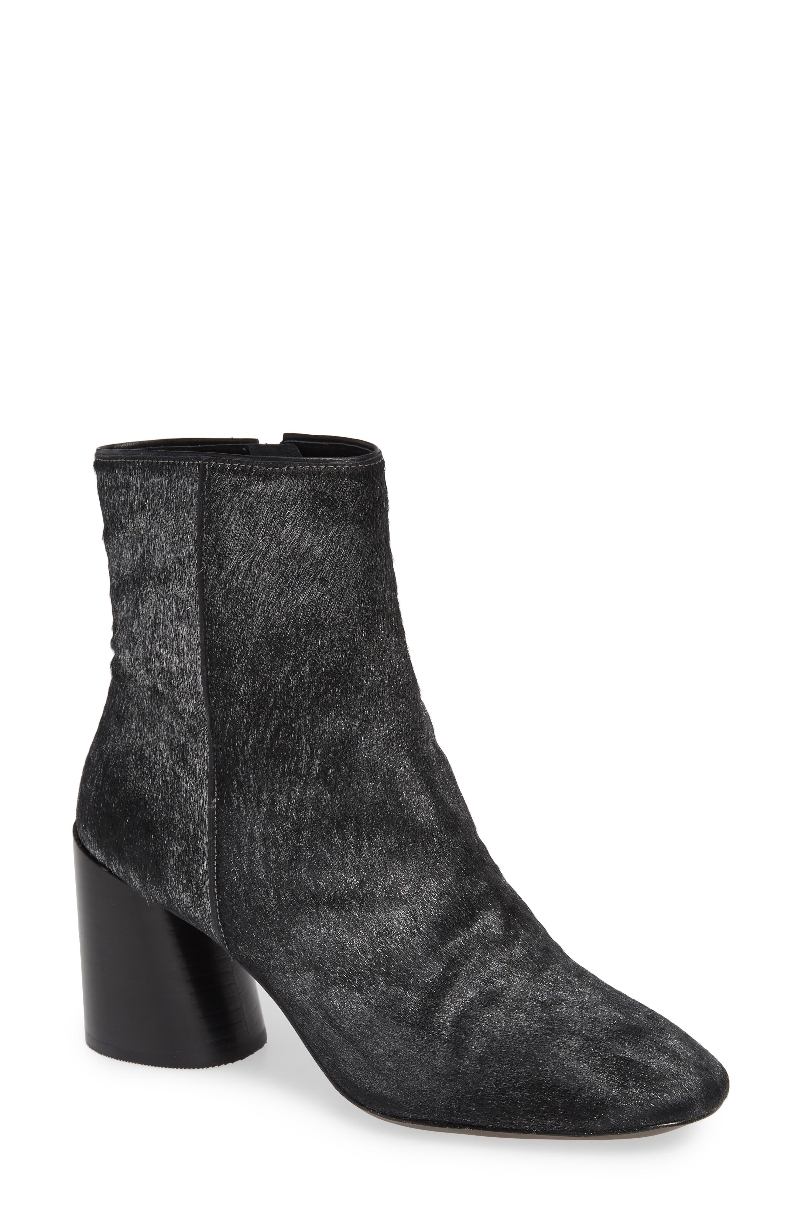 Linea Paolo Savvy Ii Genuine Calf Hair Bootie, Metallic