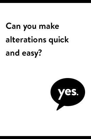 Quick and easy alterations. Alterations and tailoring.