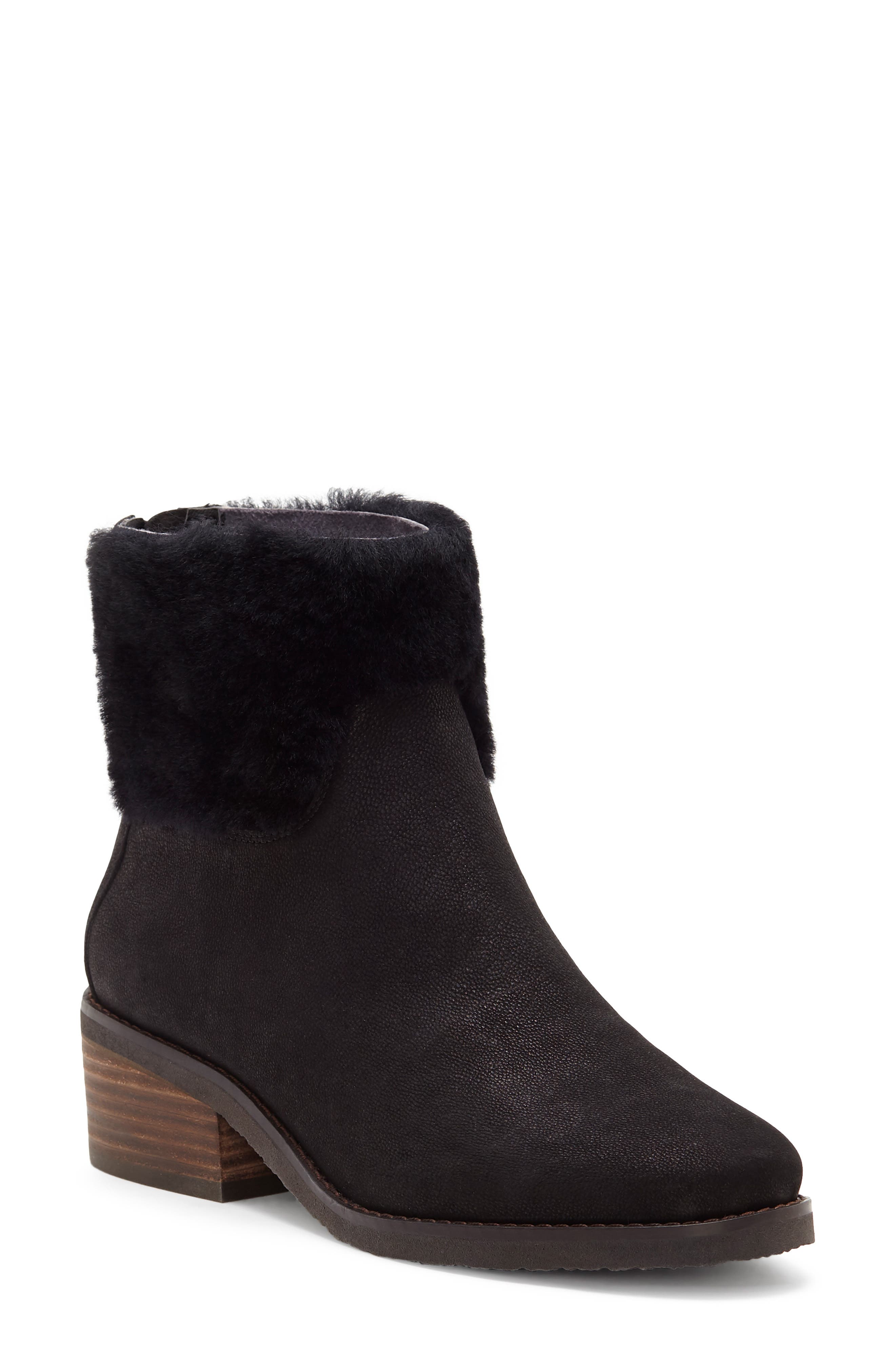 Tarina Genuine Shearling Cuff Bootie