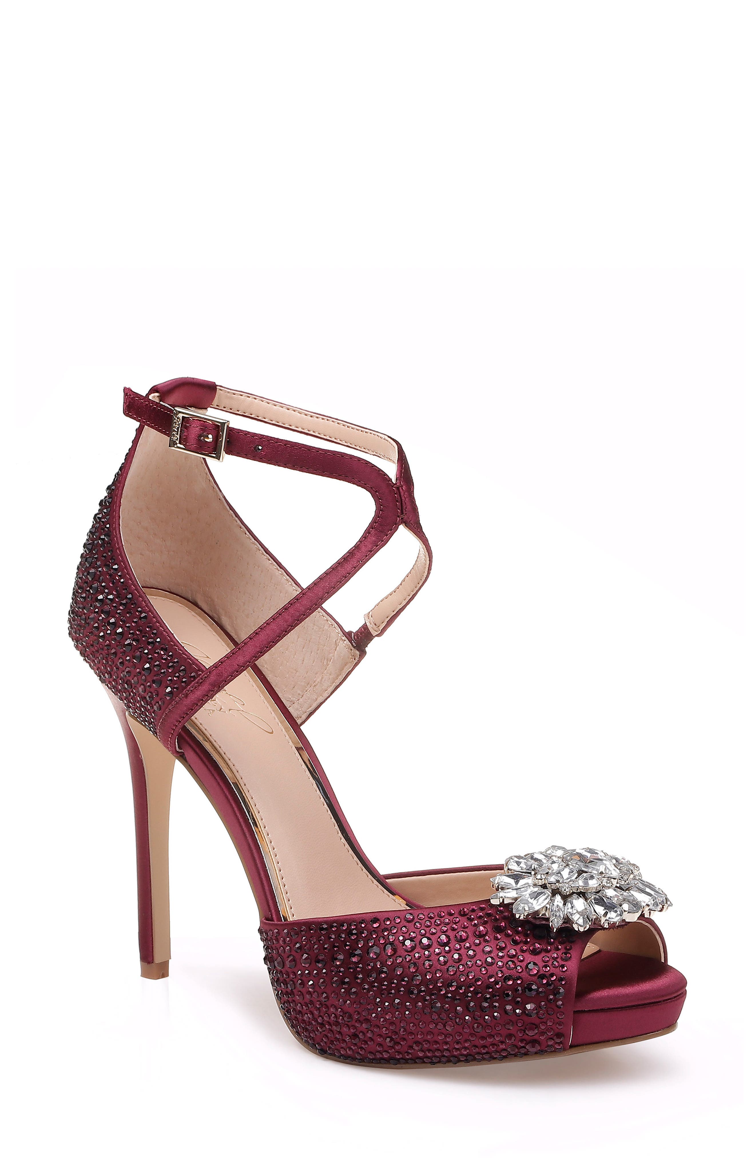 Jewel Badgley Mischka Zaina Platform Sandal, Purple