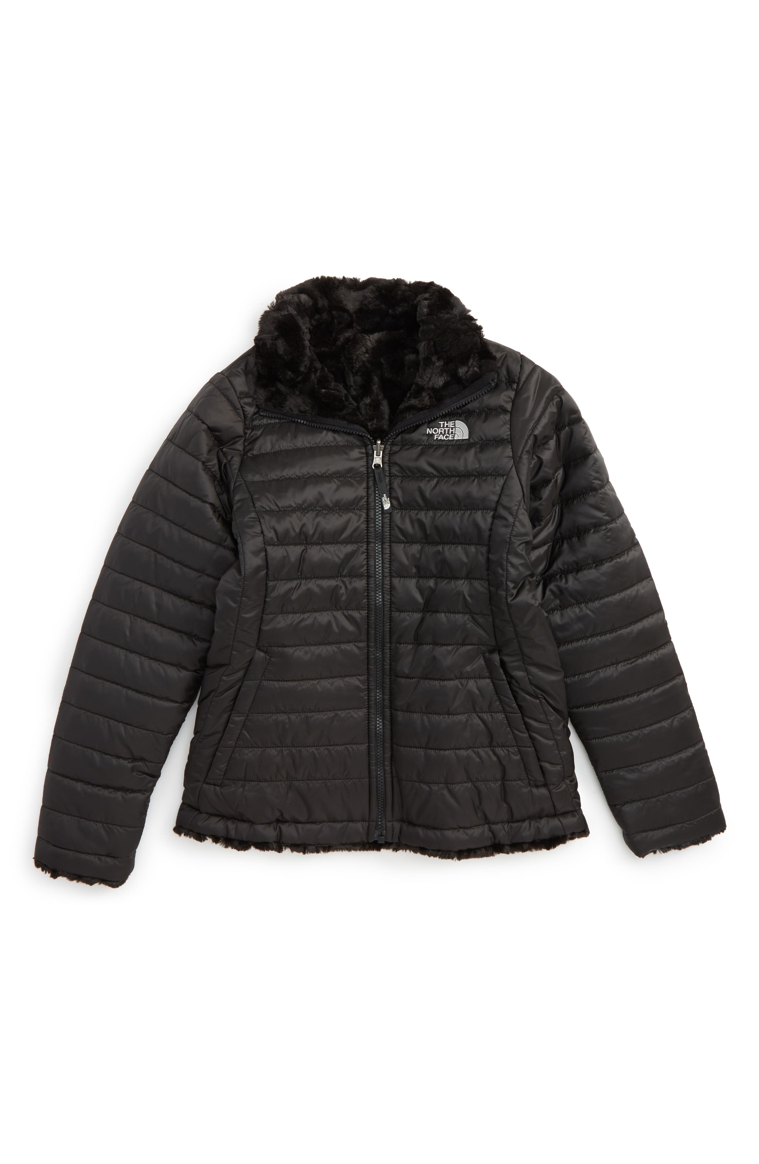 The North Face Girls Reversible Mossbud Insulated Swirl Jacket MSRP $110 NEW