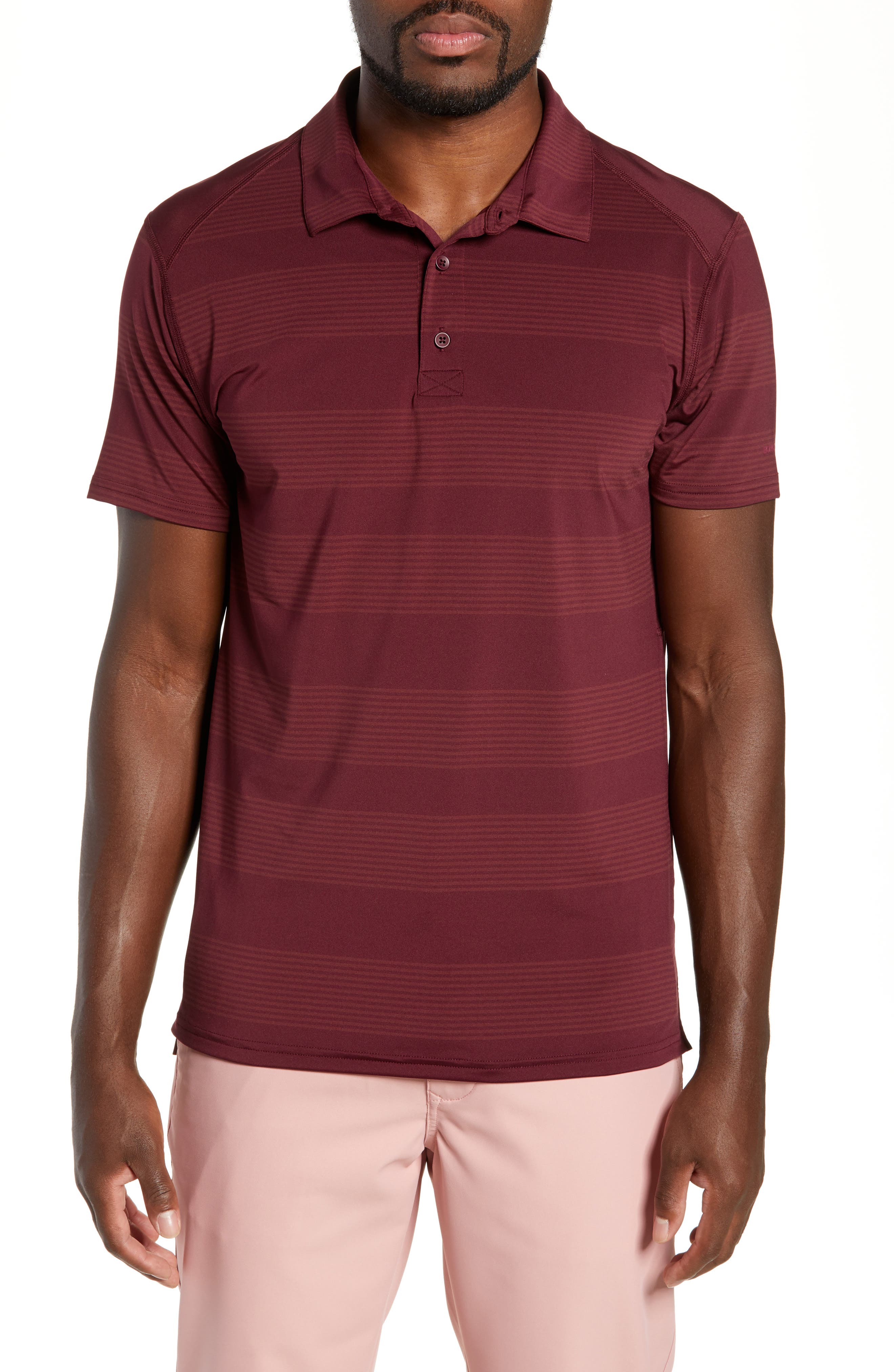 Bonobos Flatiron Slim Fit Stripe Golf Polo, Red