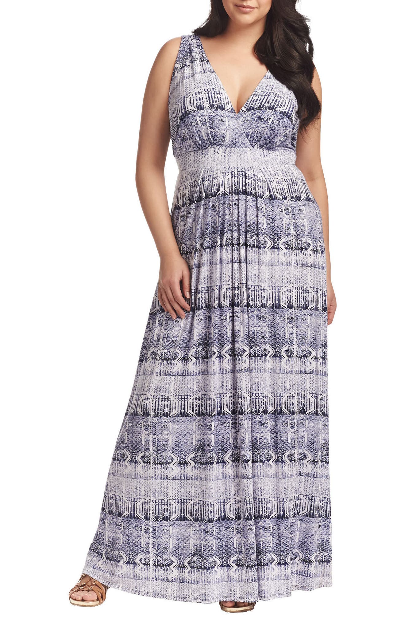 Plus Size Tart Chloe Empire Waist Maxi Dress, Purple