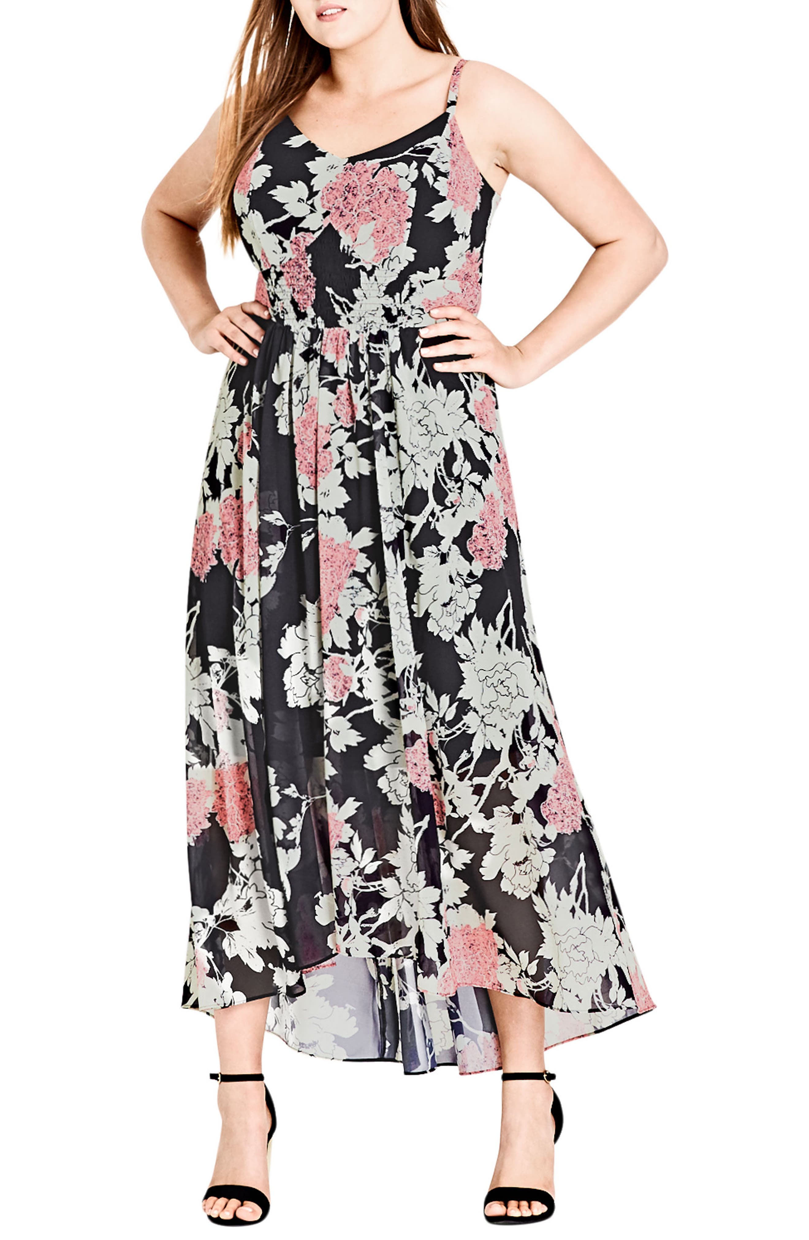 Plus Size City Chic Bonsai Floral Maxi Dress