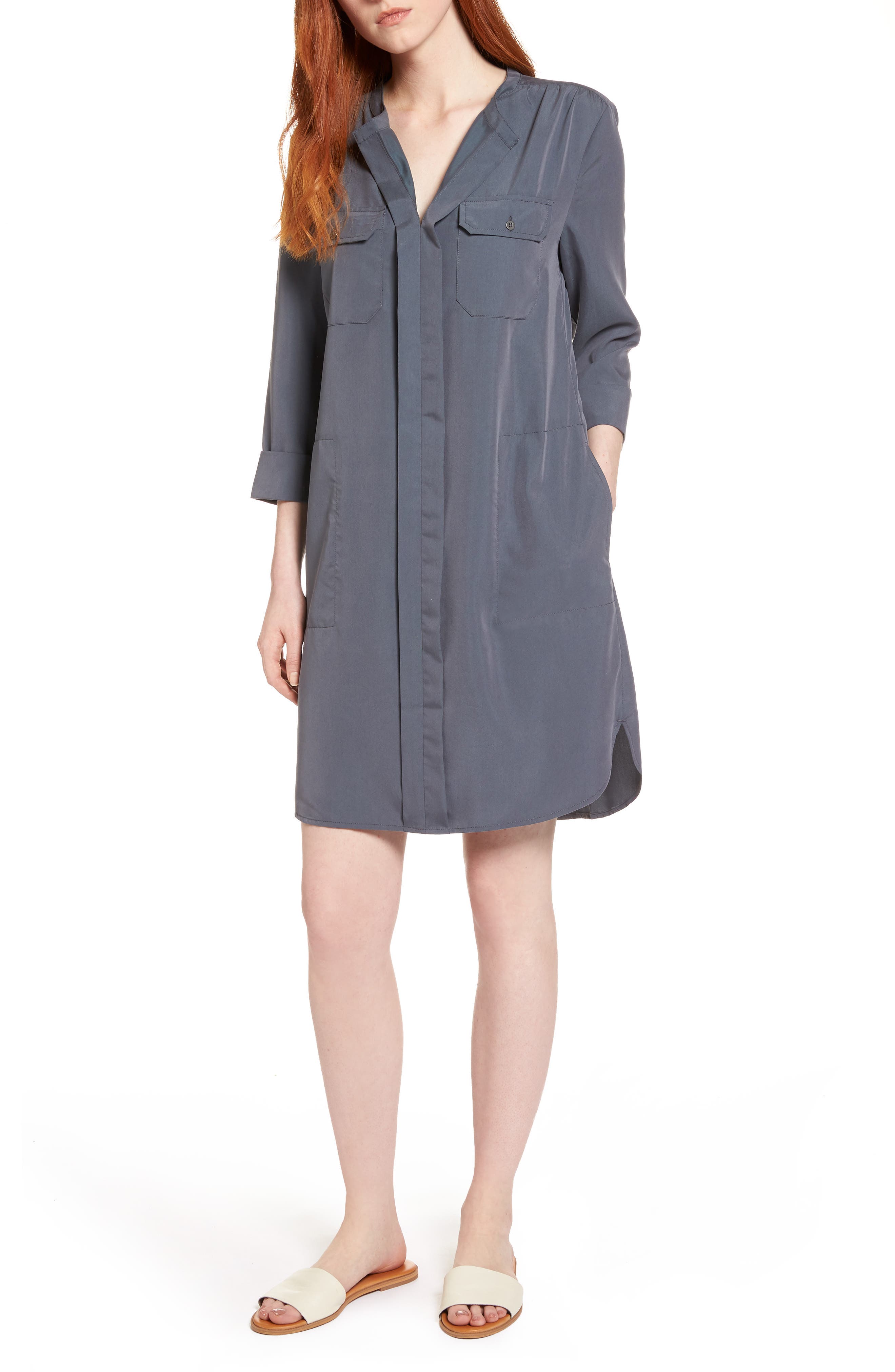 Nic+Zoe Wanderlust Shirtdress, Grey