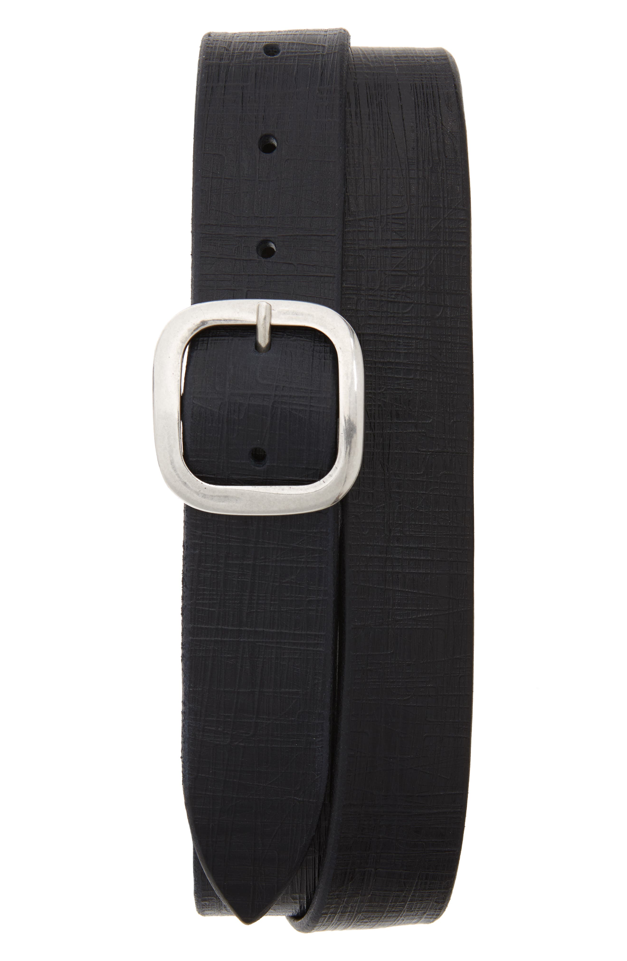 Orciani Bull Flame Leather Belt, Blue