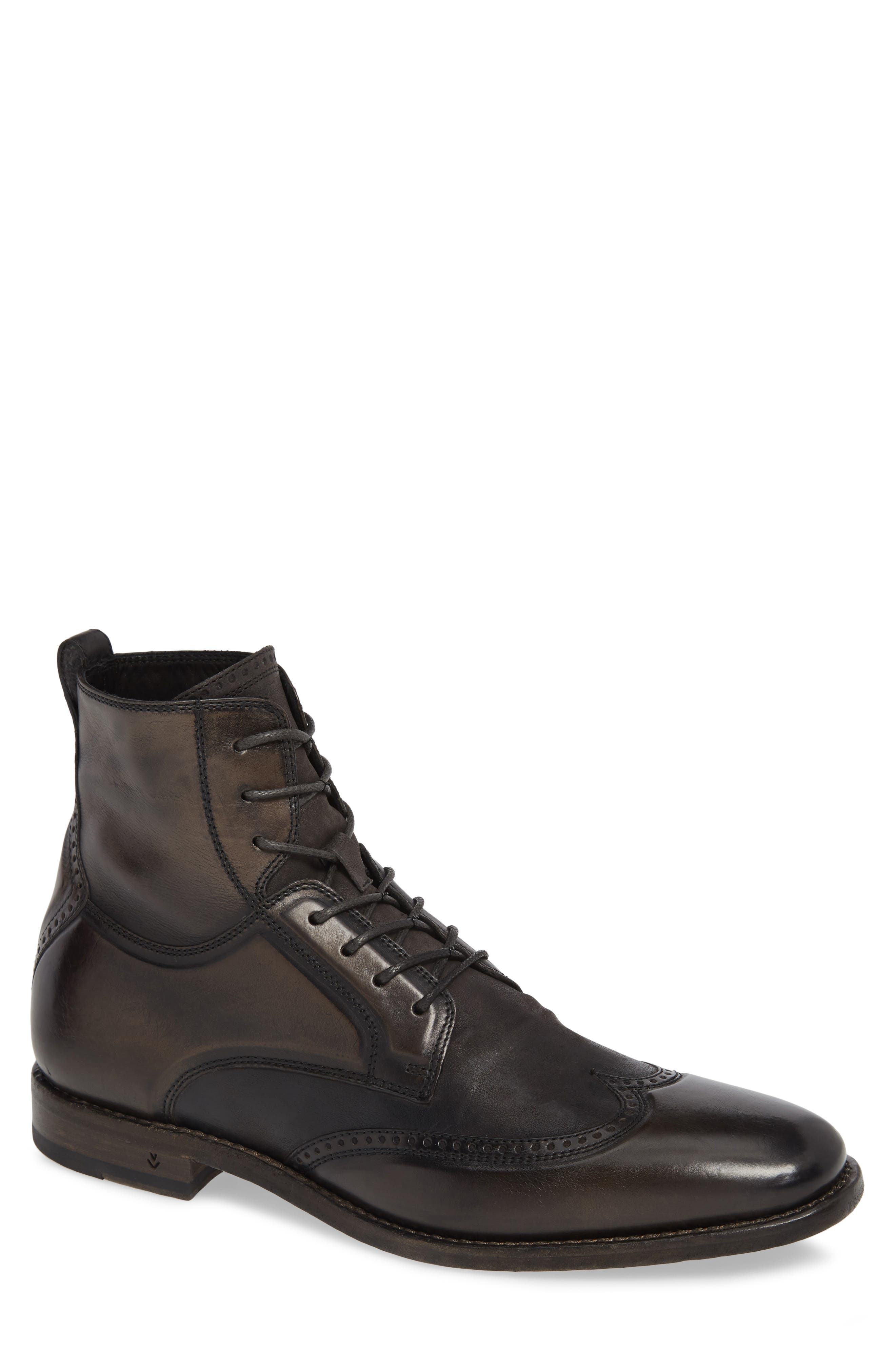 John Varvatos Collection Irving Wingtip Boot- Grey