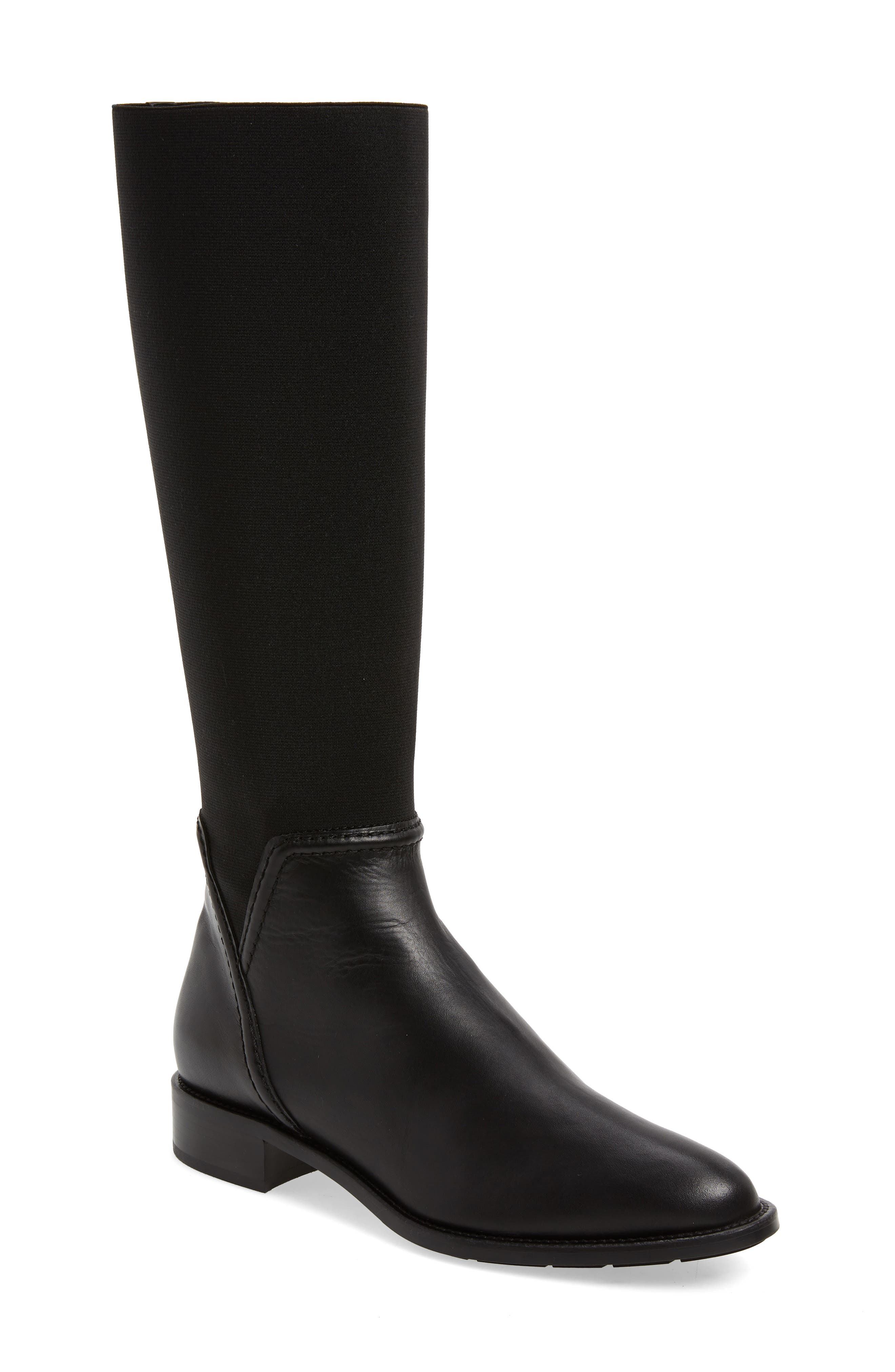 Aquatalia Nanina Water Resistant Riding Boot, Black