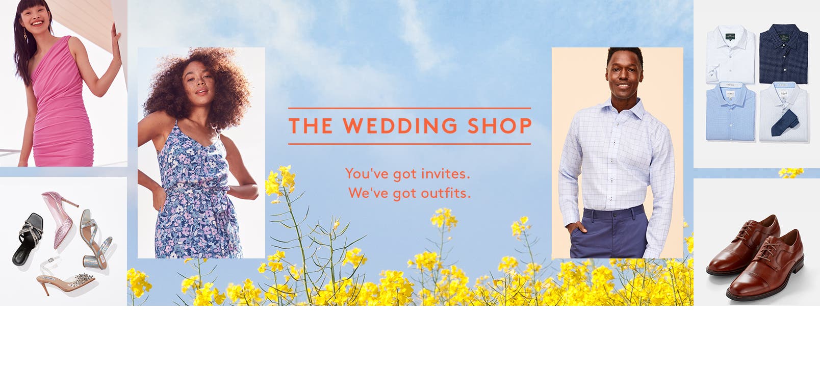 The wedding shop up to sixty five percent off.