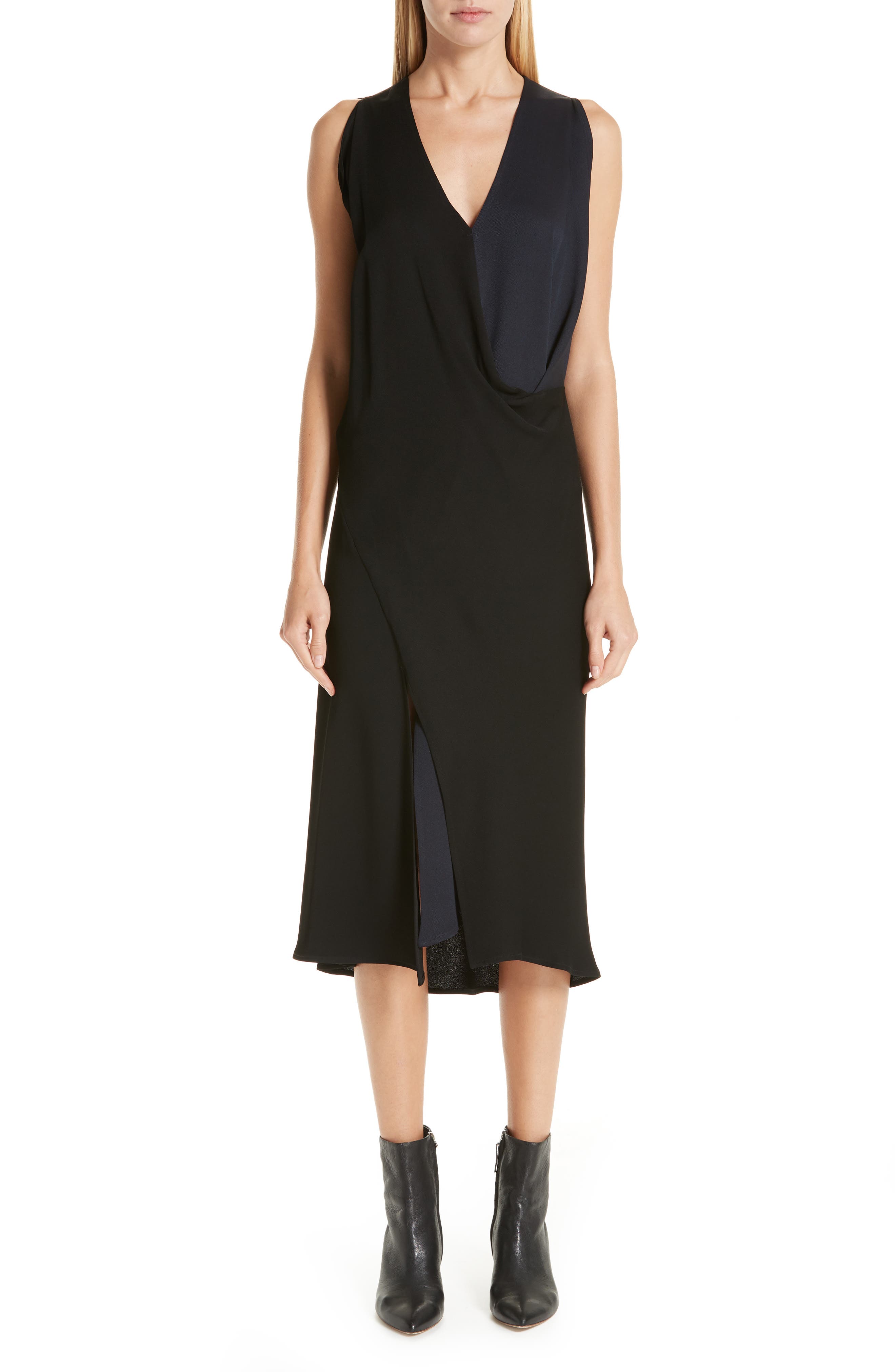 Zero + Maria Cornejo Colorblock Dress, Black