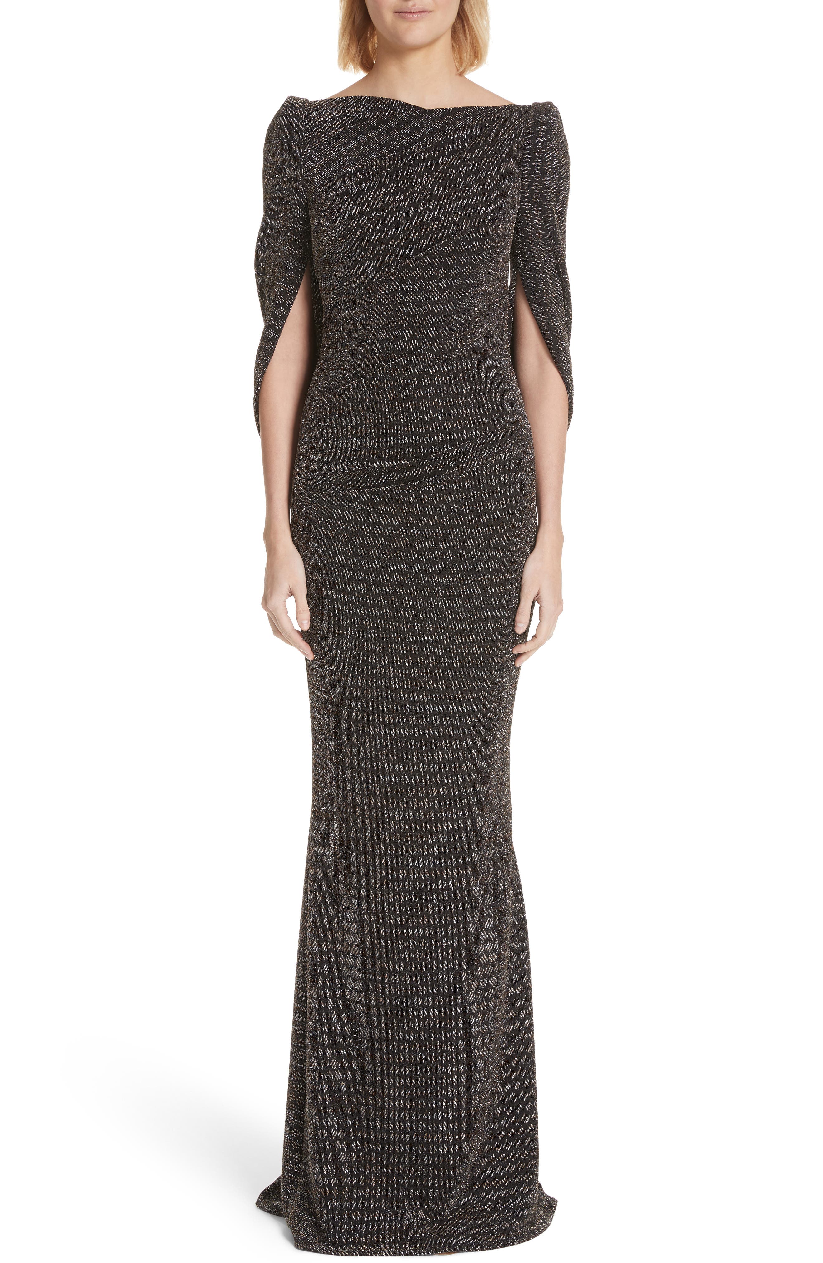 Talbot Runhof 5Th Element Metallic Jersey Mermaid Gown