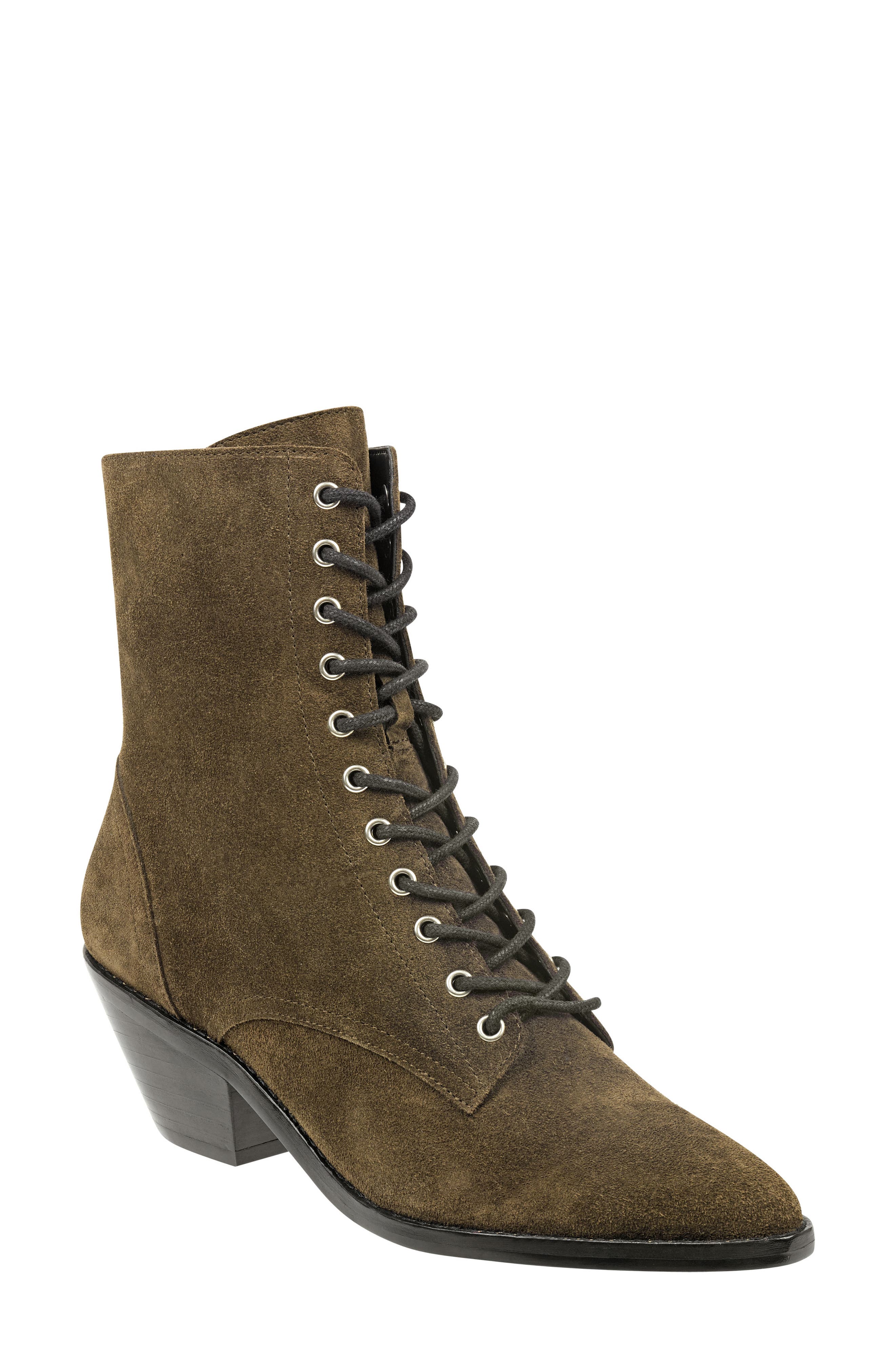 Marc Fisher Ltd Bowie Lace-Up Boot, Green