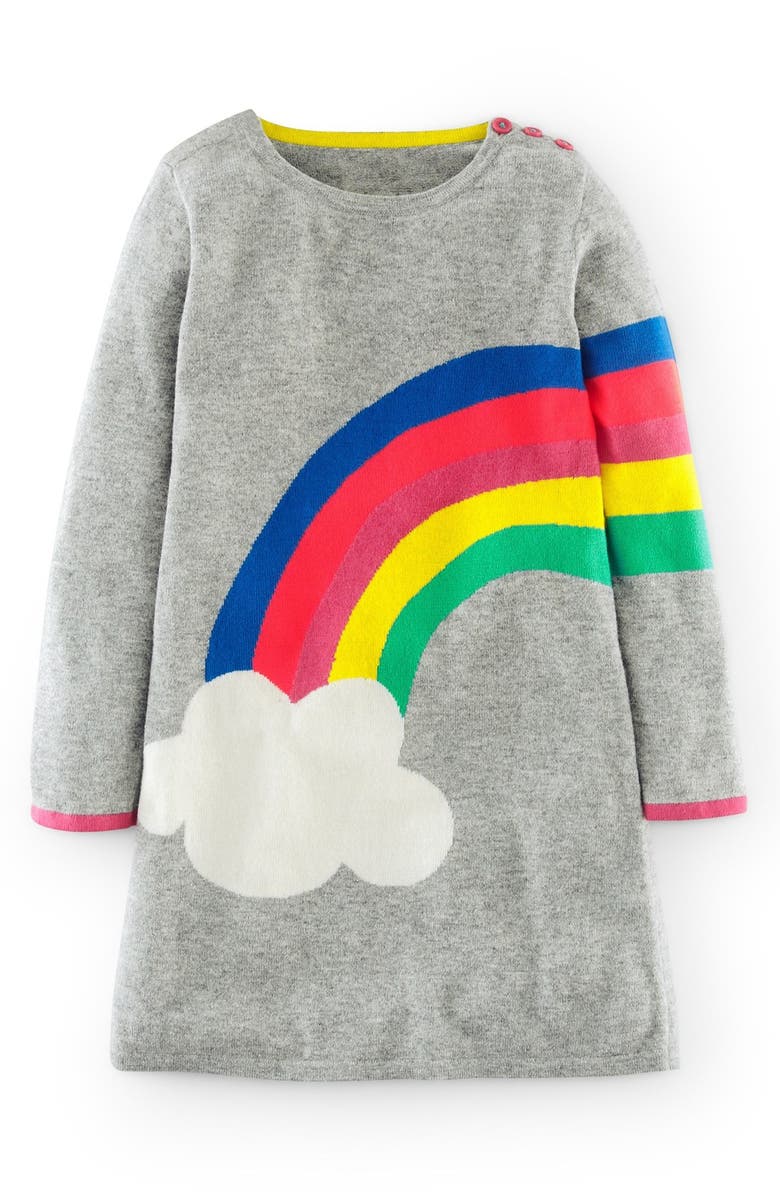 Mini Boden Rainbow Knit Dress (Toddler Girls, Little Girls & Big Girls
