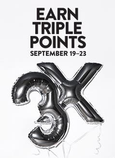 Nordstrom Rewards. Earn Triple Points September 19-23.