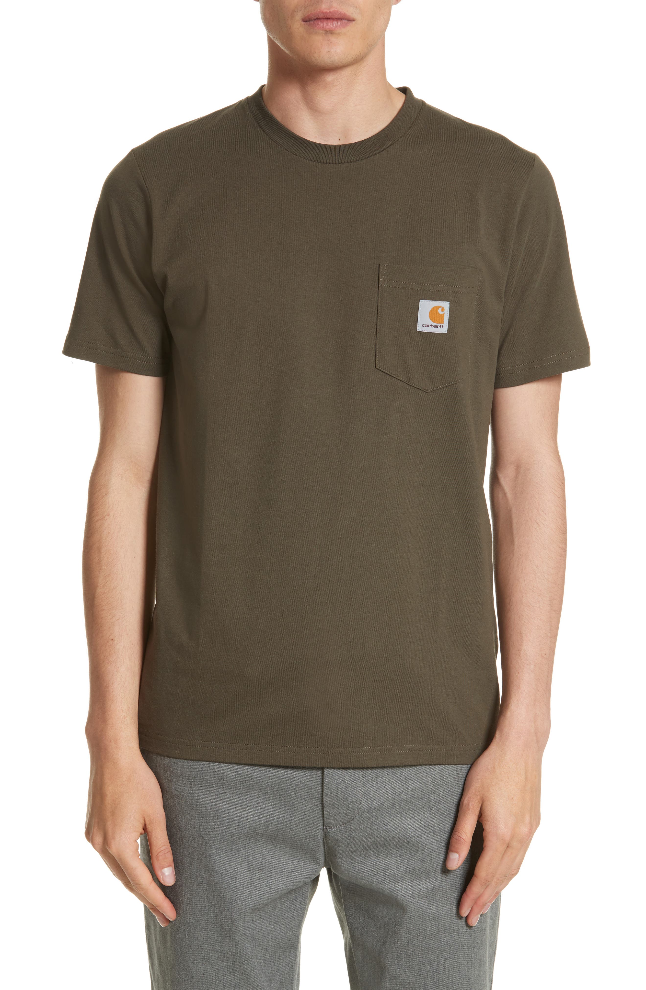 Carhartt Work In Progress Logo Pocket T-Shirt, Green
