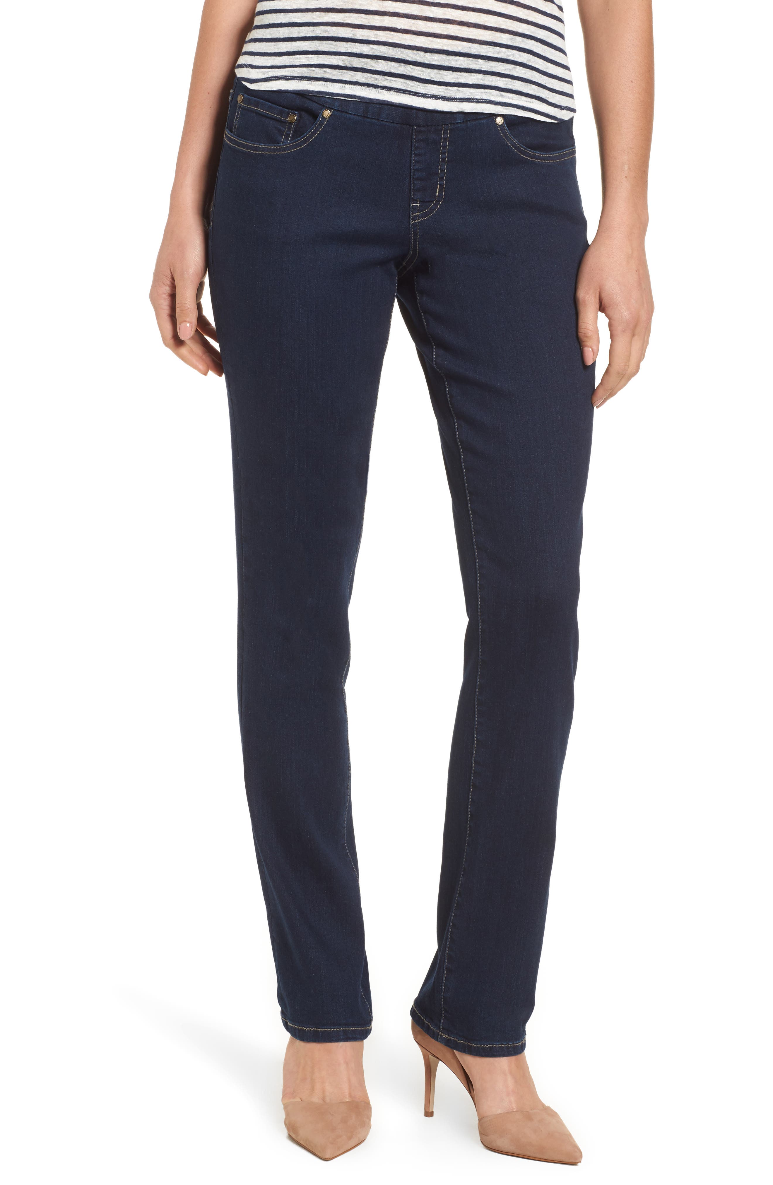 Women's Jag Jeans Peri Pull-On Straight Leg Jeans Women's Jag Jeans Peri Pull-On Straight Leg Jeans