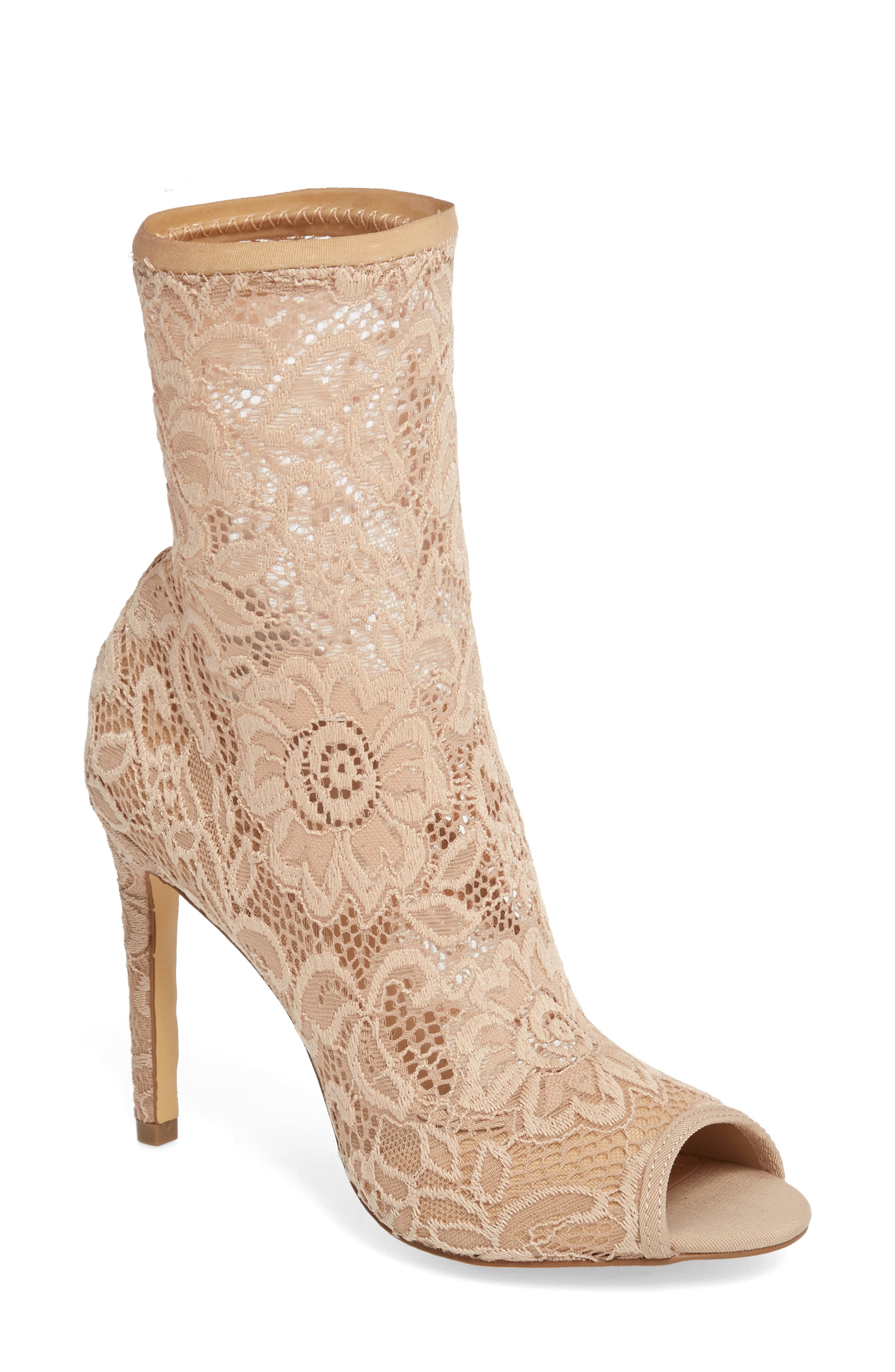 Charles By Charles David Imaginary Lace Sock Bootie, Beige