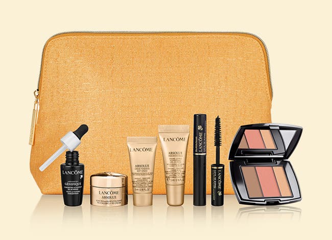 Seven-piece gift with $42.50 Lancôme purchase.