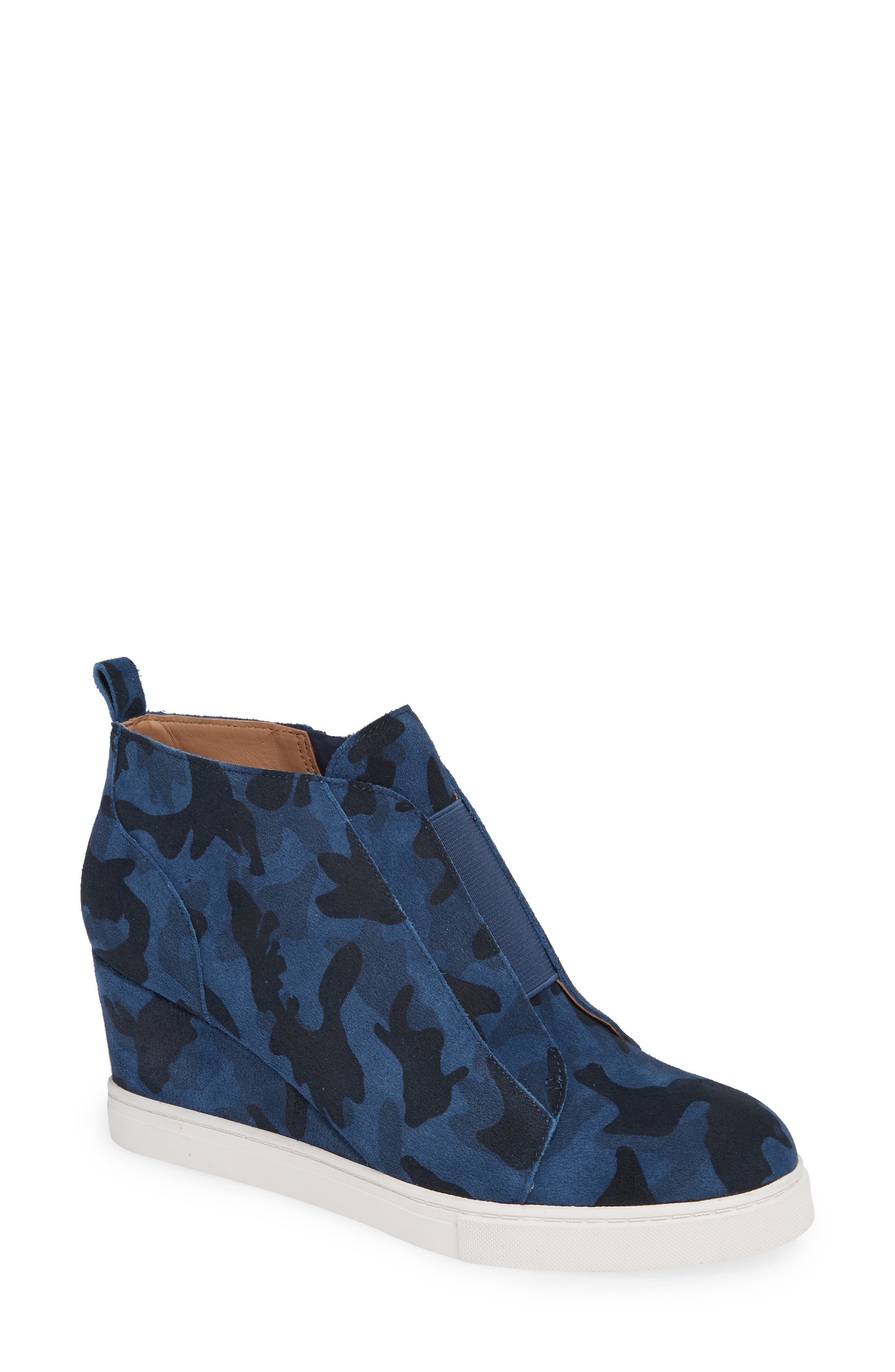 Linea Paolo Felicia Wedge Bootie- Blue