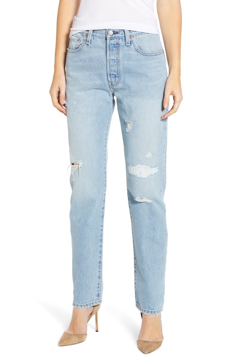 Levi's® 501® High Waist Ripped Skinny Jeans (Stars & Stripes) | Nordstrom