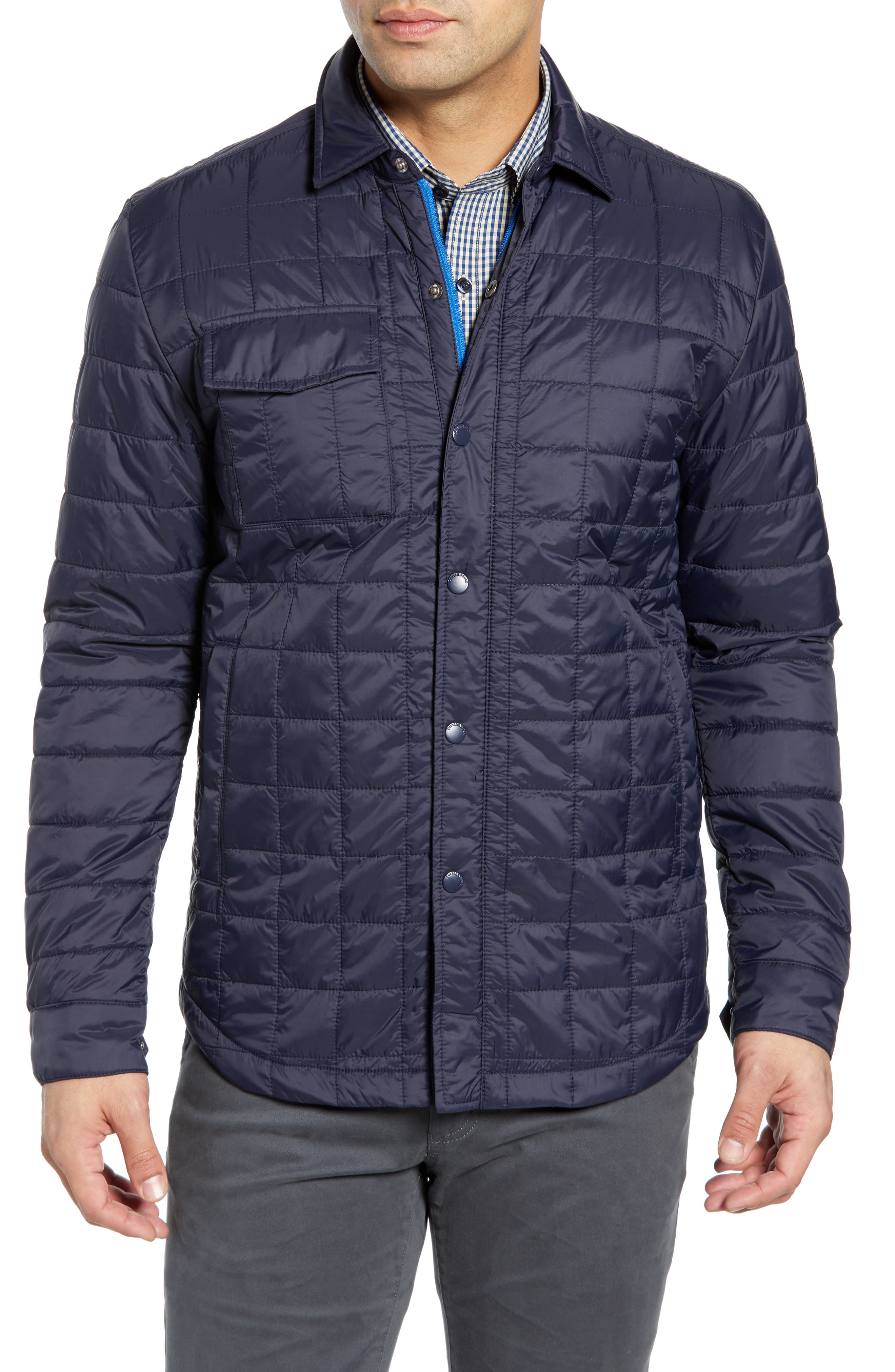 Cutter & Buck Rainier Primaloft Insulated Shirt Jacket, Blue