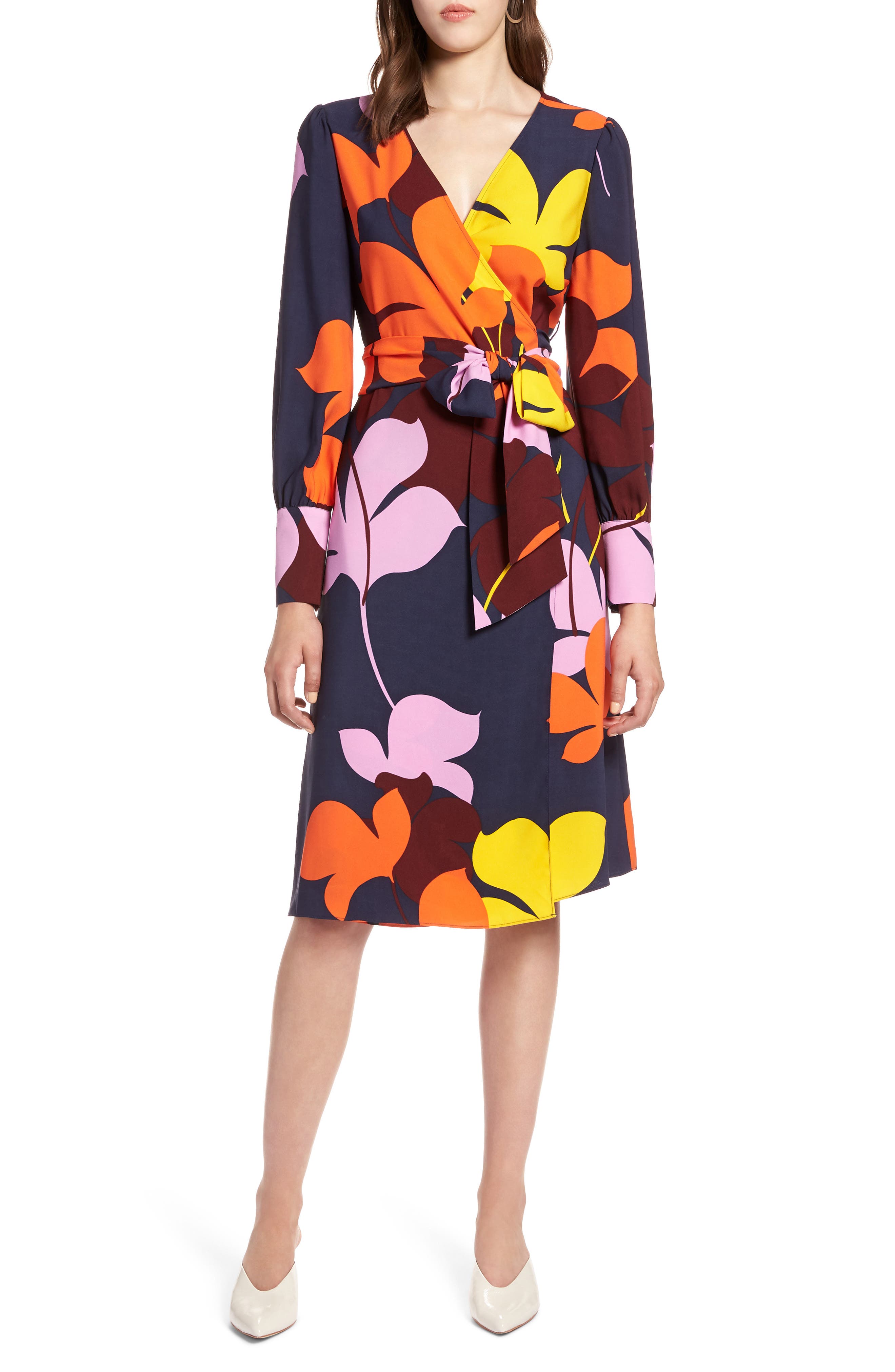 Petite Halogen Wrap Dress, Blue