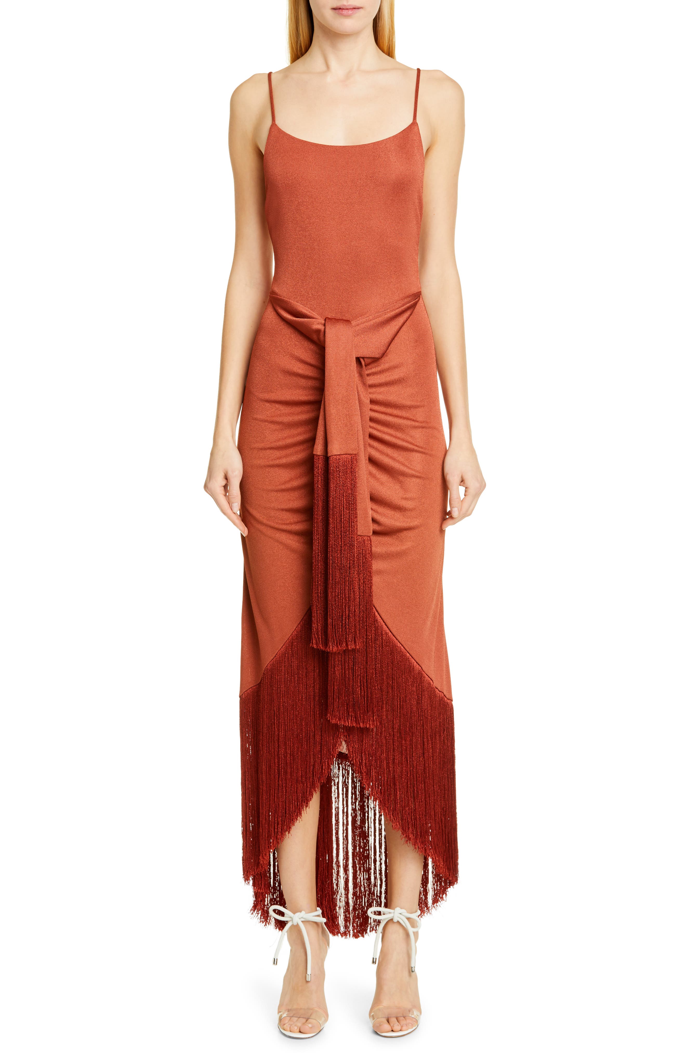 Cult Gaia Natalia Fringe Gown