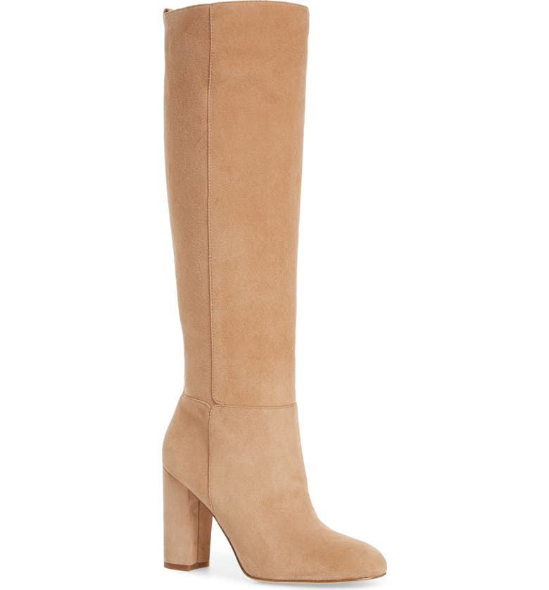 Caprice Knee-High Boot, Main, color, GOLDEN CARAMEL SUEDE