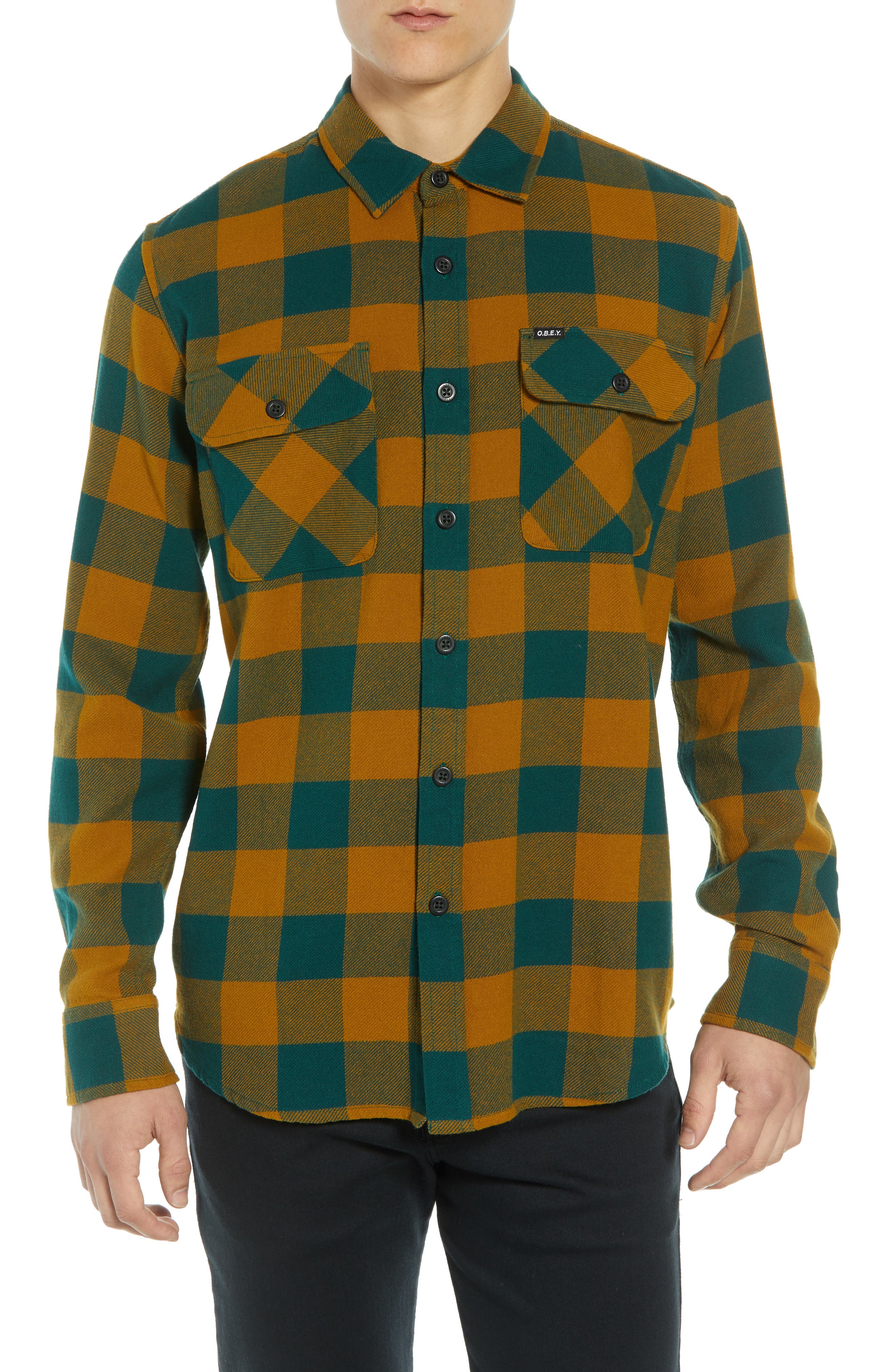 Obey Vedder Buffalo Plaid Flannel Shirt