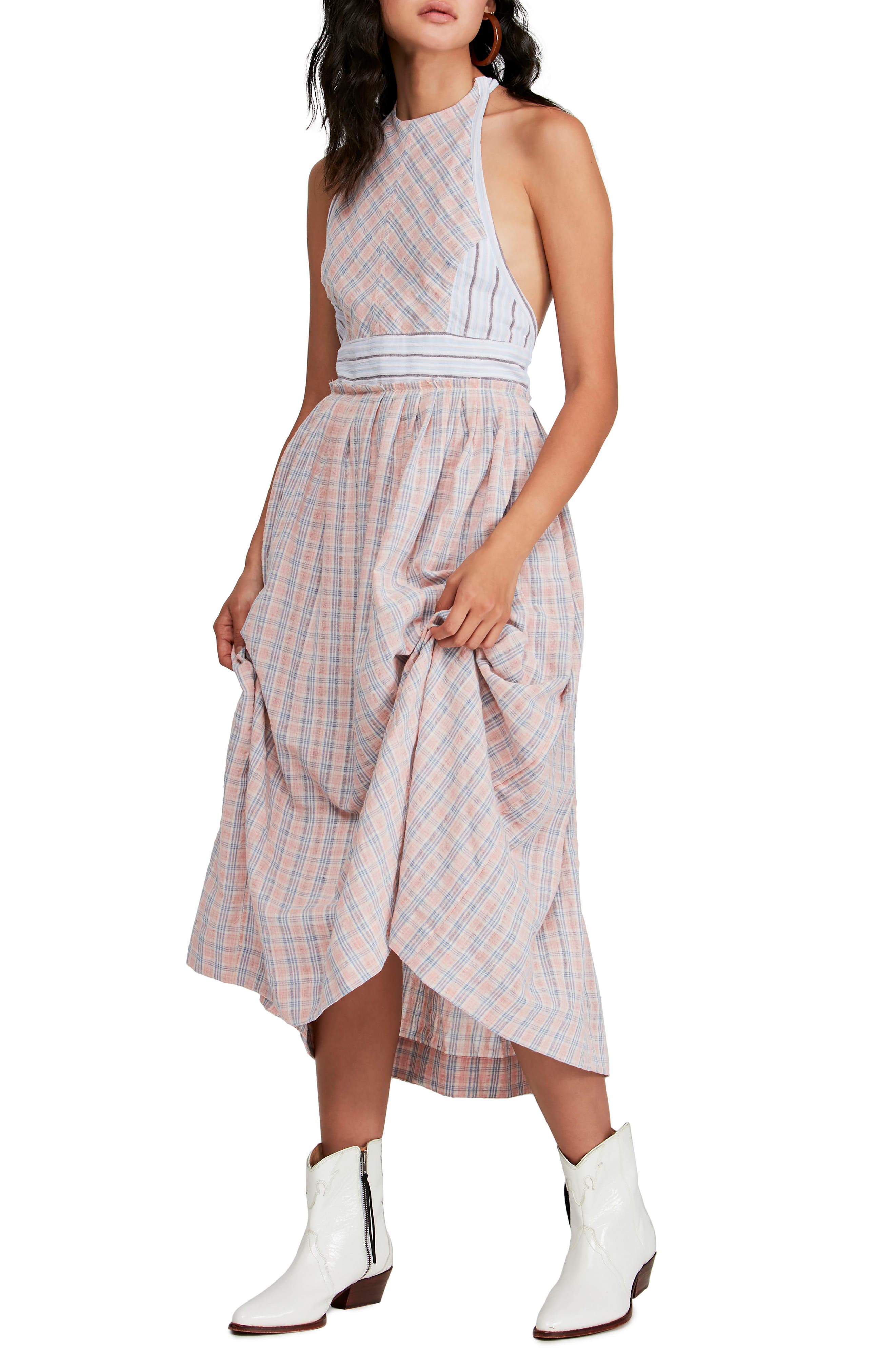 Free People Color Theory Midi Dress, Pink