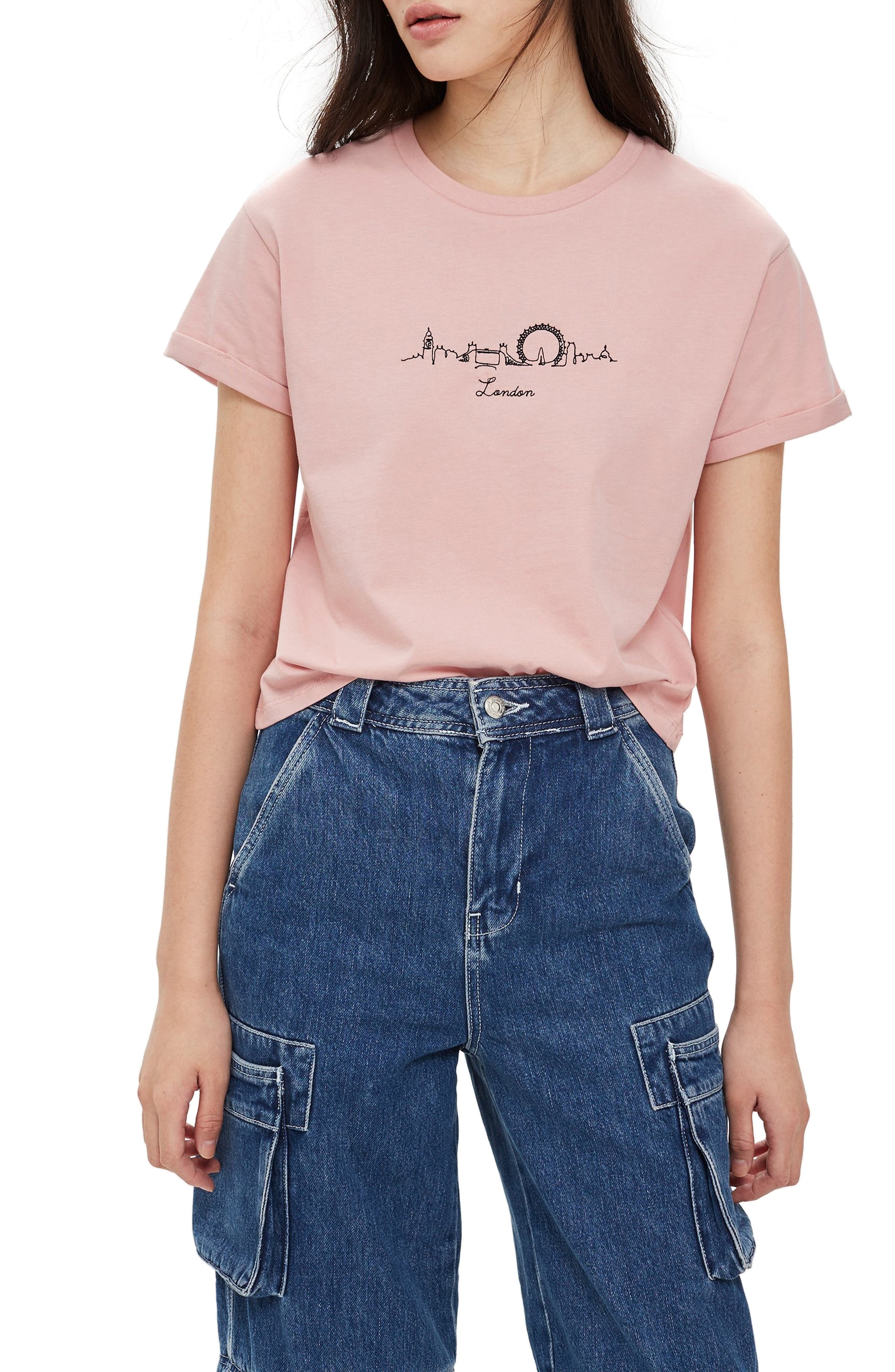 Topshop Skyline Tee, US (fits like 6-8) - Pink