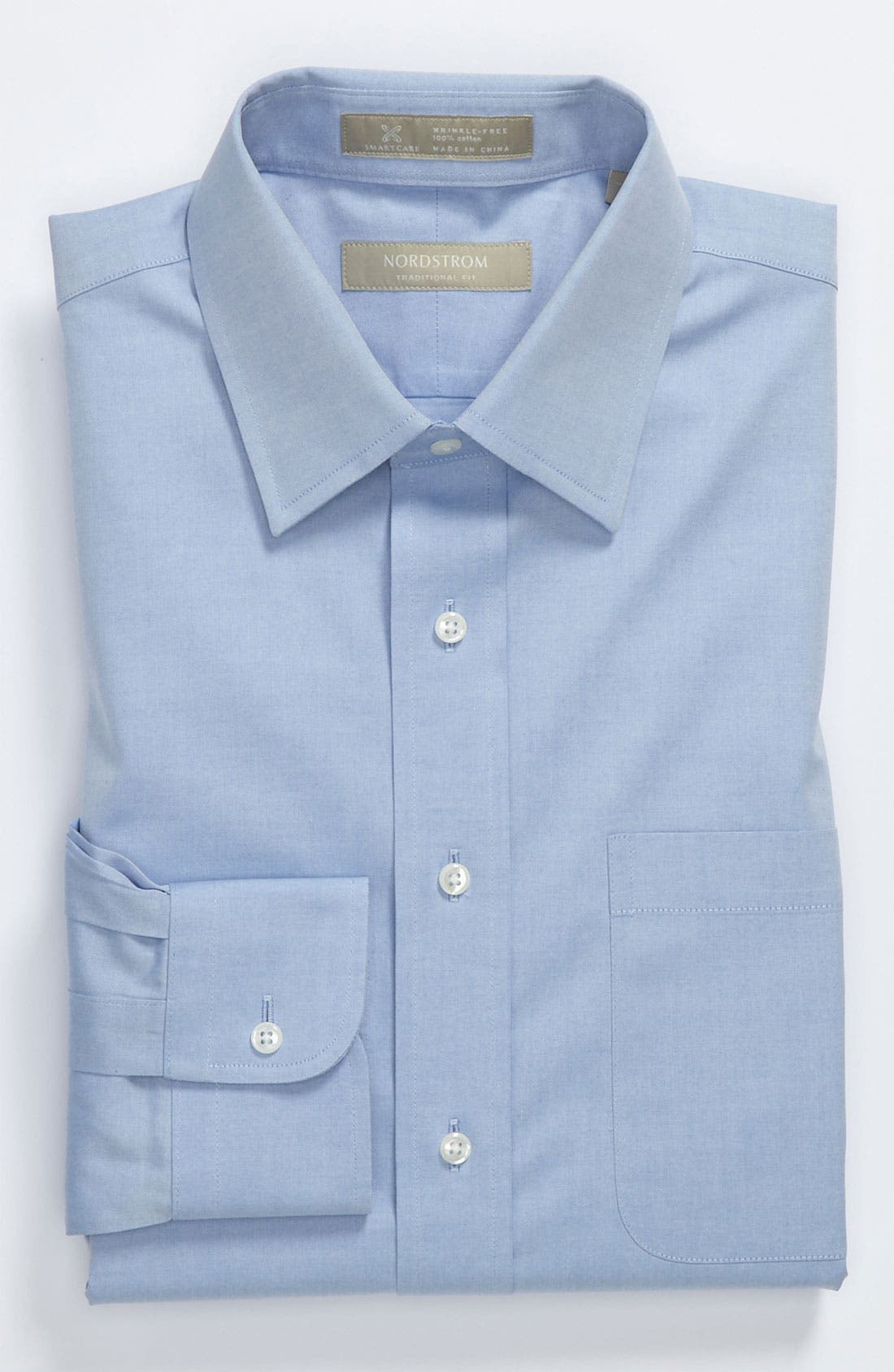 Nordstrom Shop Smartcare(TM) Traditional Fit Dress Shirt 32 - Blue