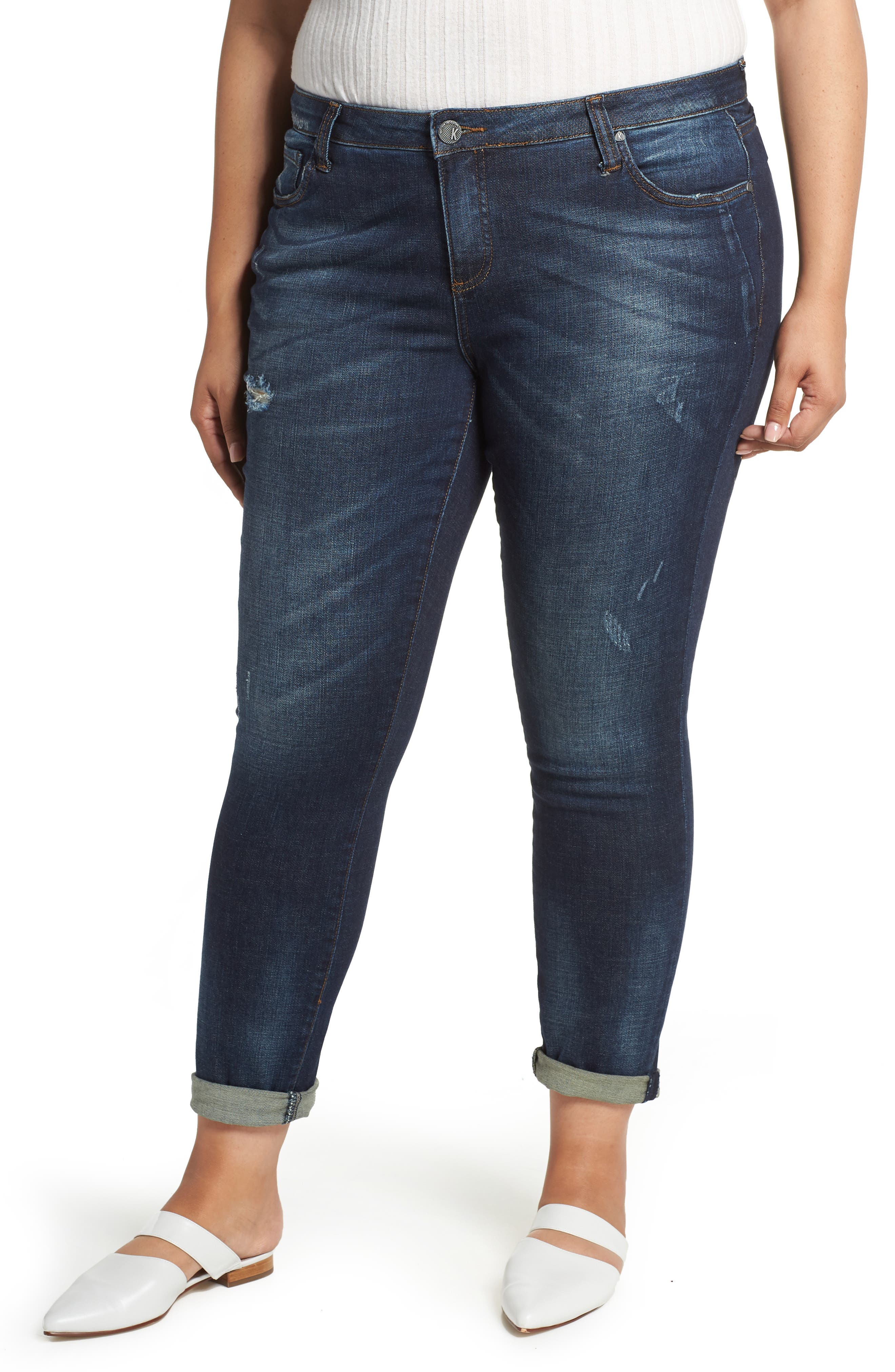 Plus Size Kut From The Kloth Catherine Slouchy Boyfriend Jeans, Blue