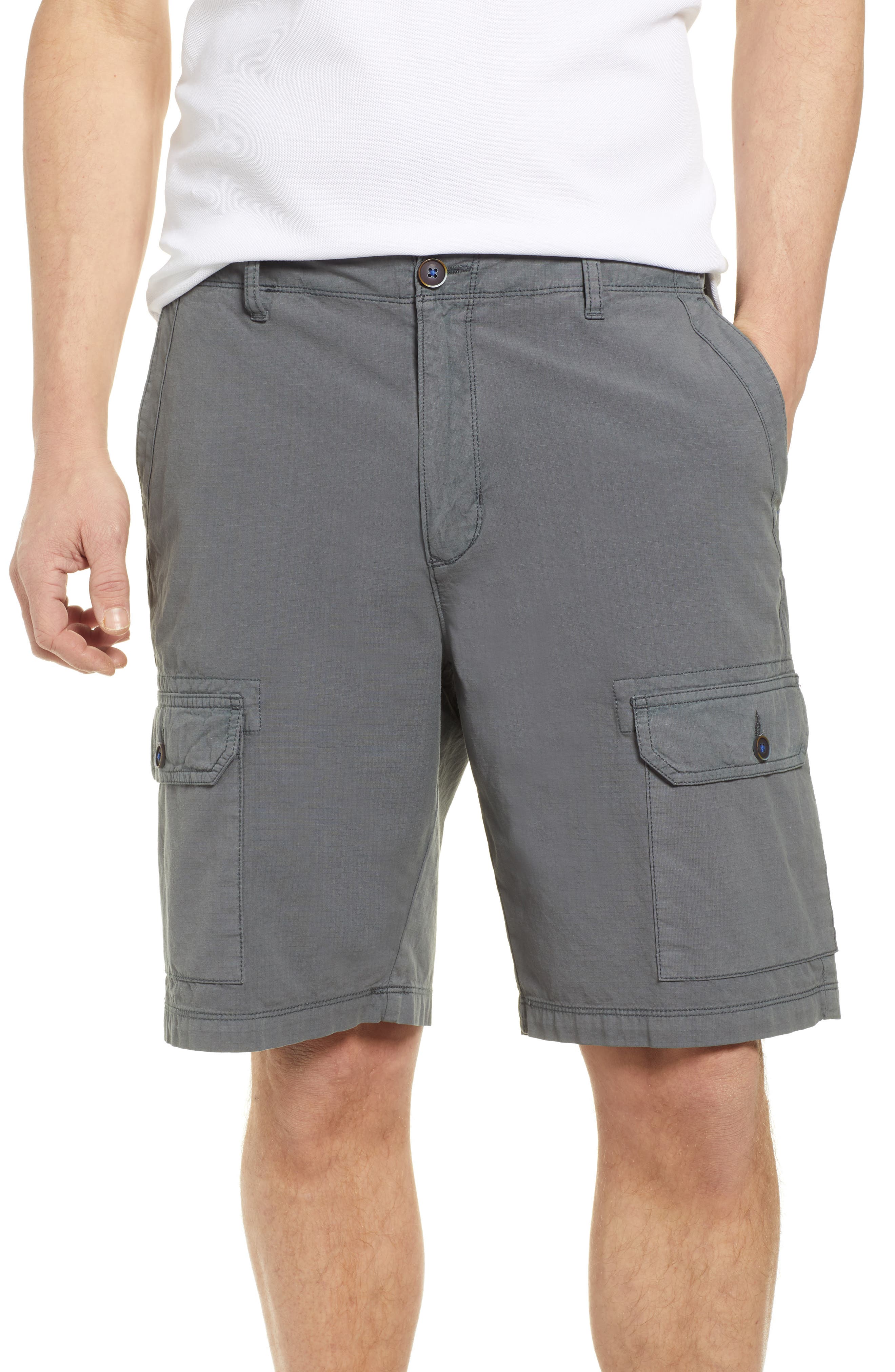 Tommy Bahama Riptide Classic Fit Ripstop Cargo Shorts, Grey