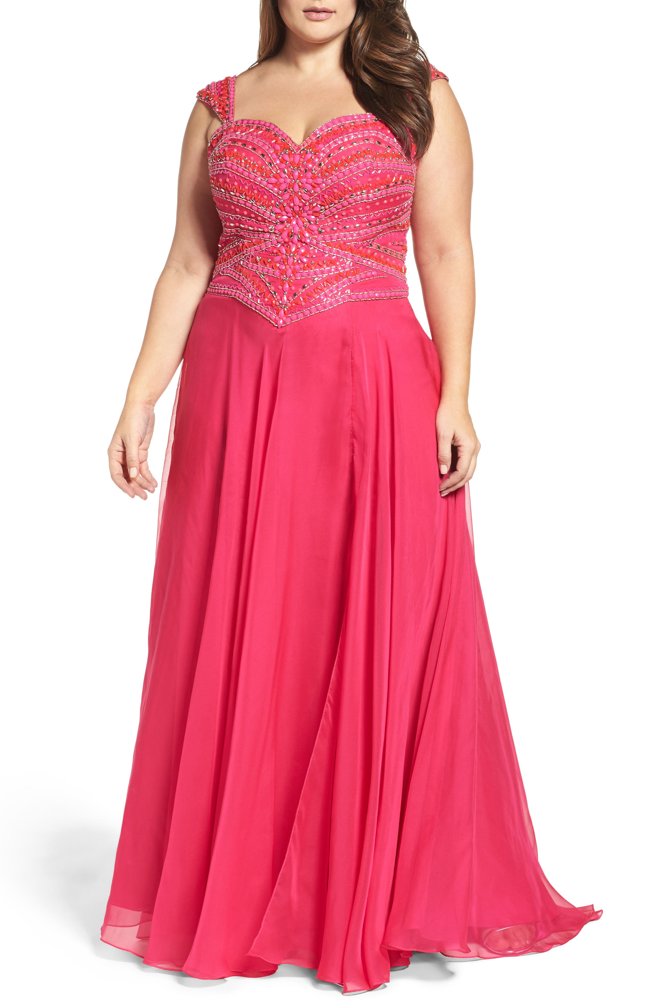 Plus Size MAC Duggal Embellished Gown