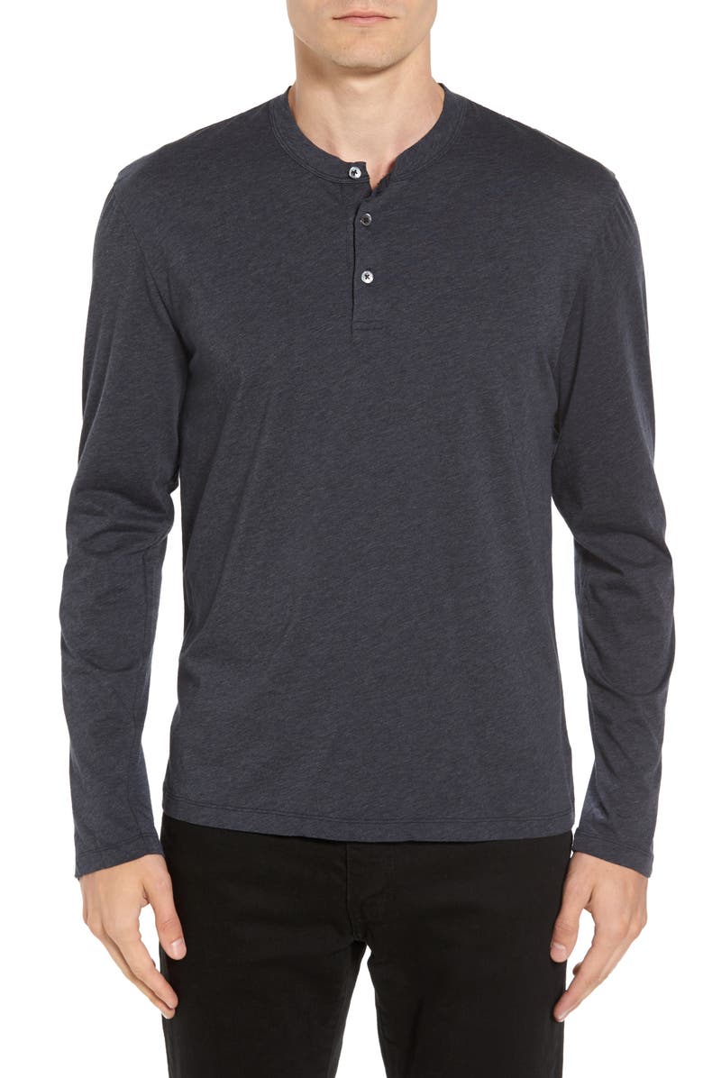 James Perse Long Sleeve Cotton & Cashmere Henley T-Shirt | Nordstrom