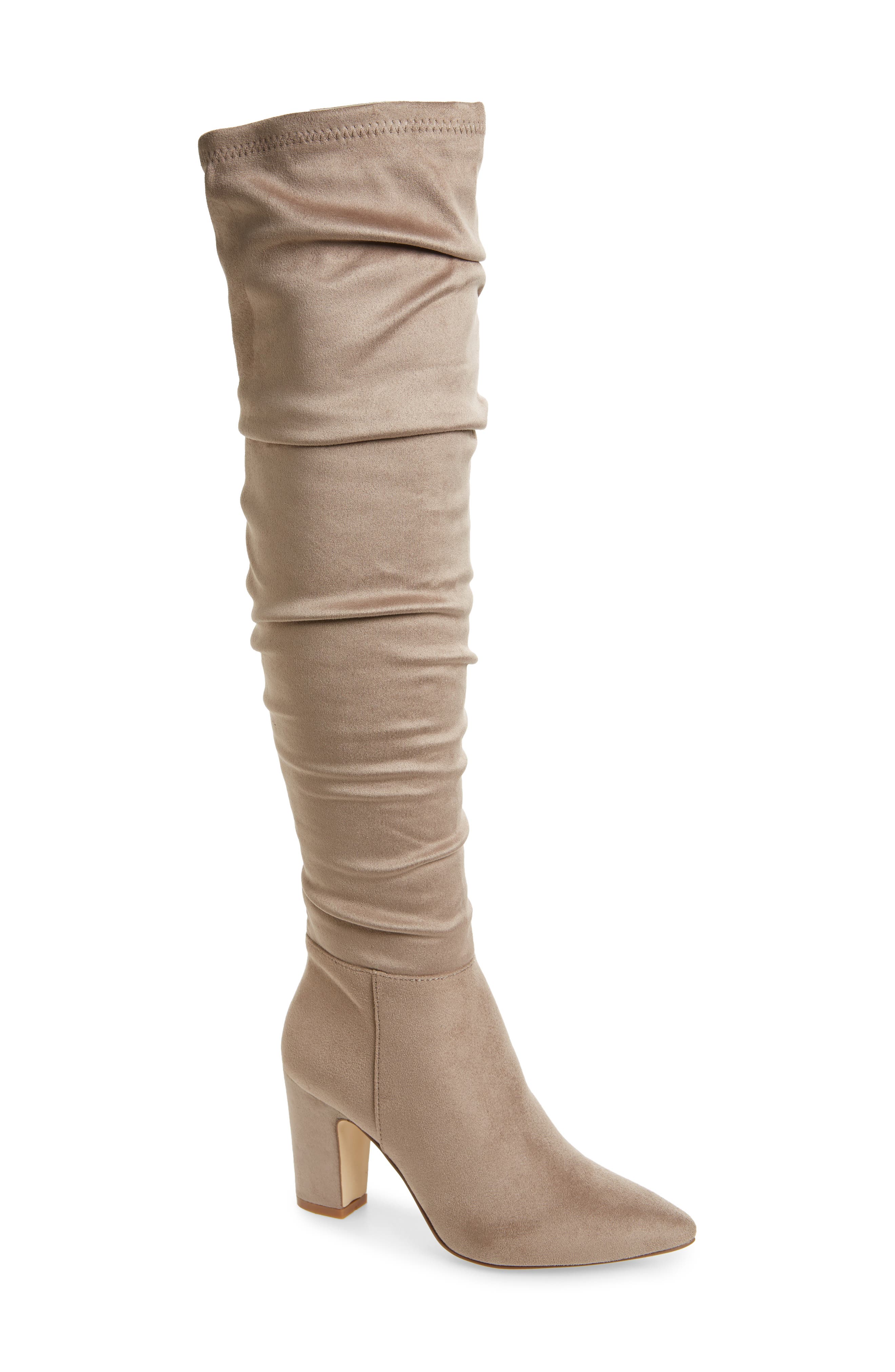 Chinese Laundry Rami Slouchy Over The Knee Boot, Grey