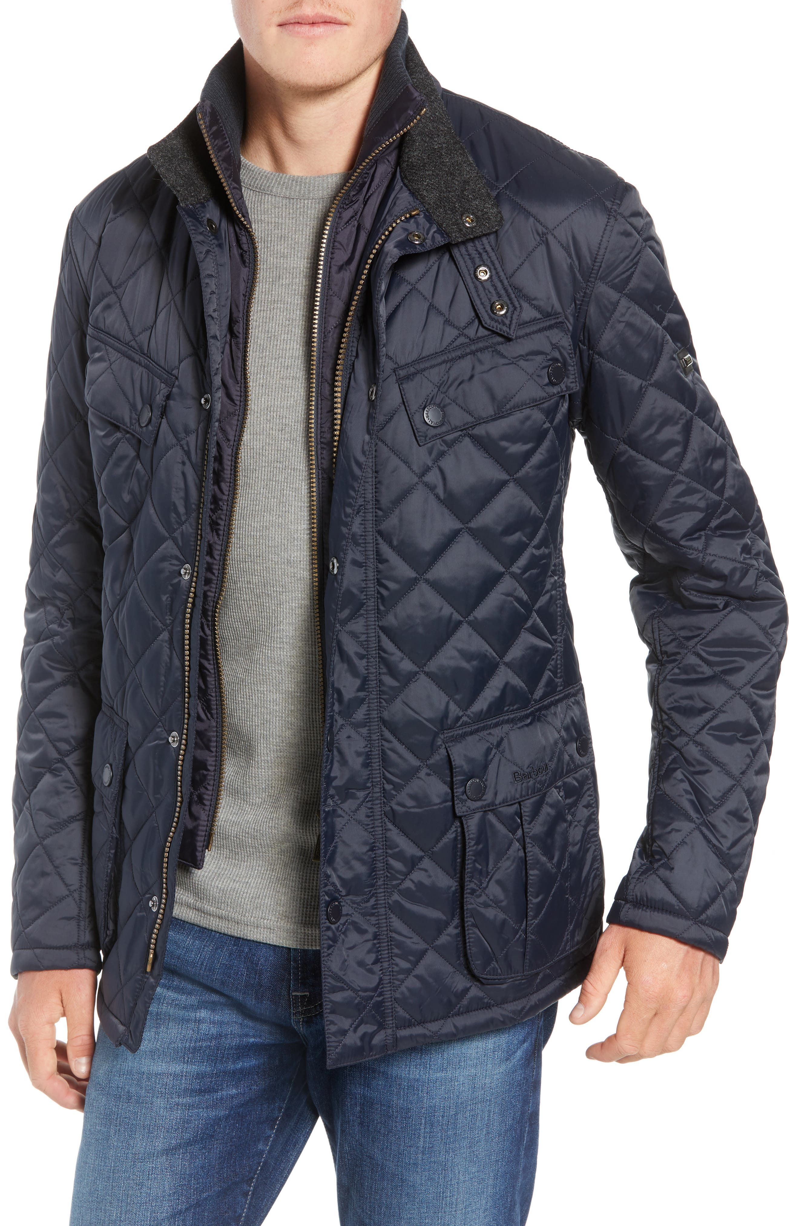 Barbour International Windshield Quilted Jacket, Blue