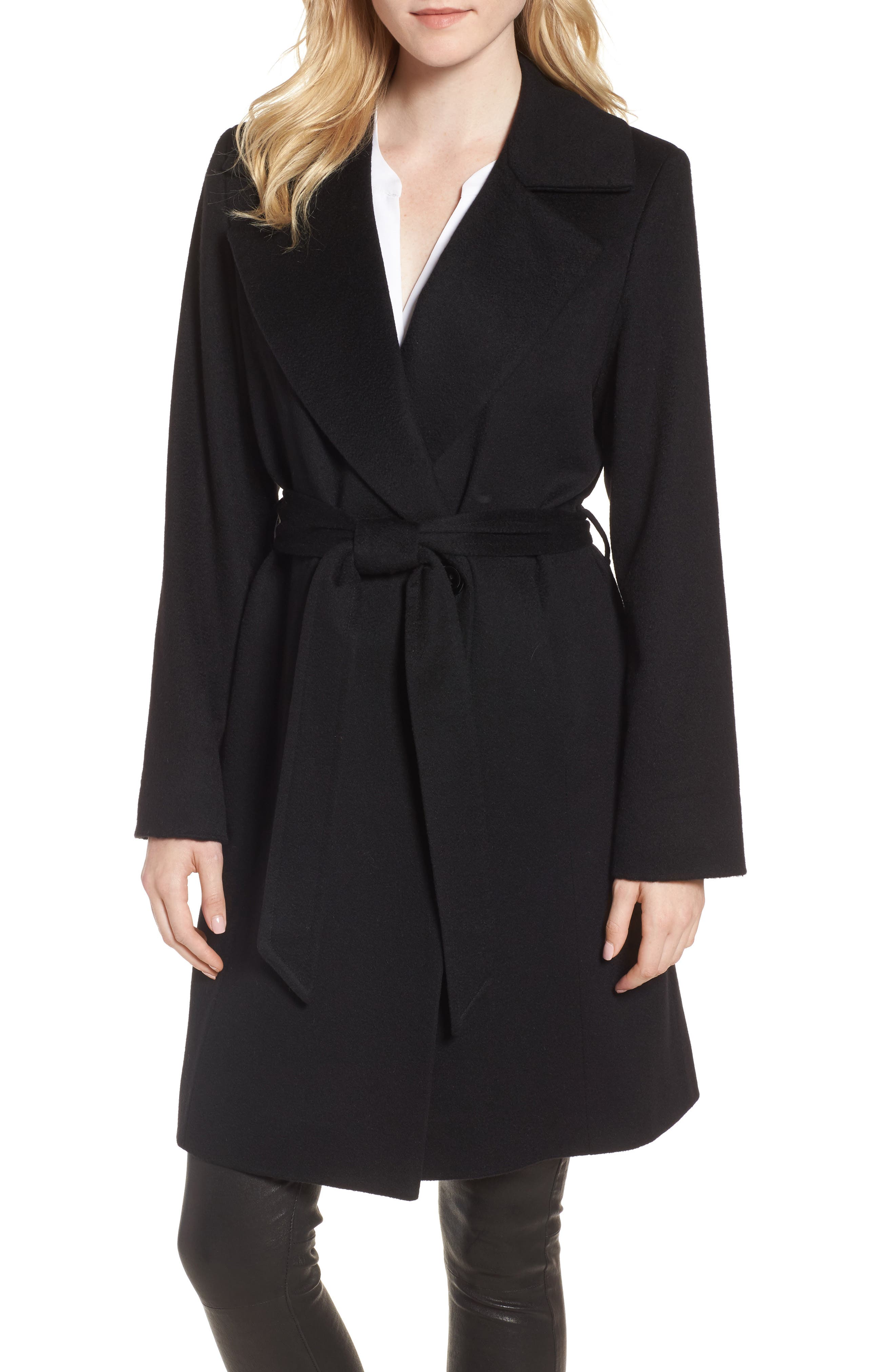 Sofia Cashmere Notch Collar Cashmere Wrap Coat Nordstrom