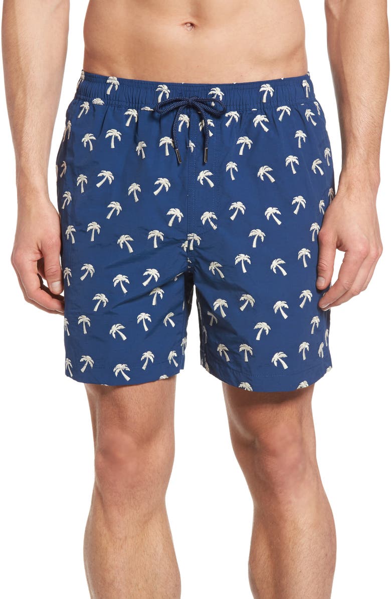Southern Tide Emboidered Palm Tree Swim Trunks | Nordstrom