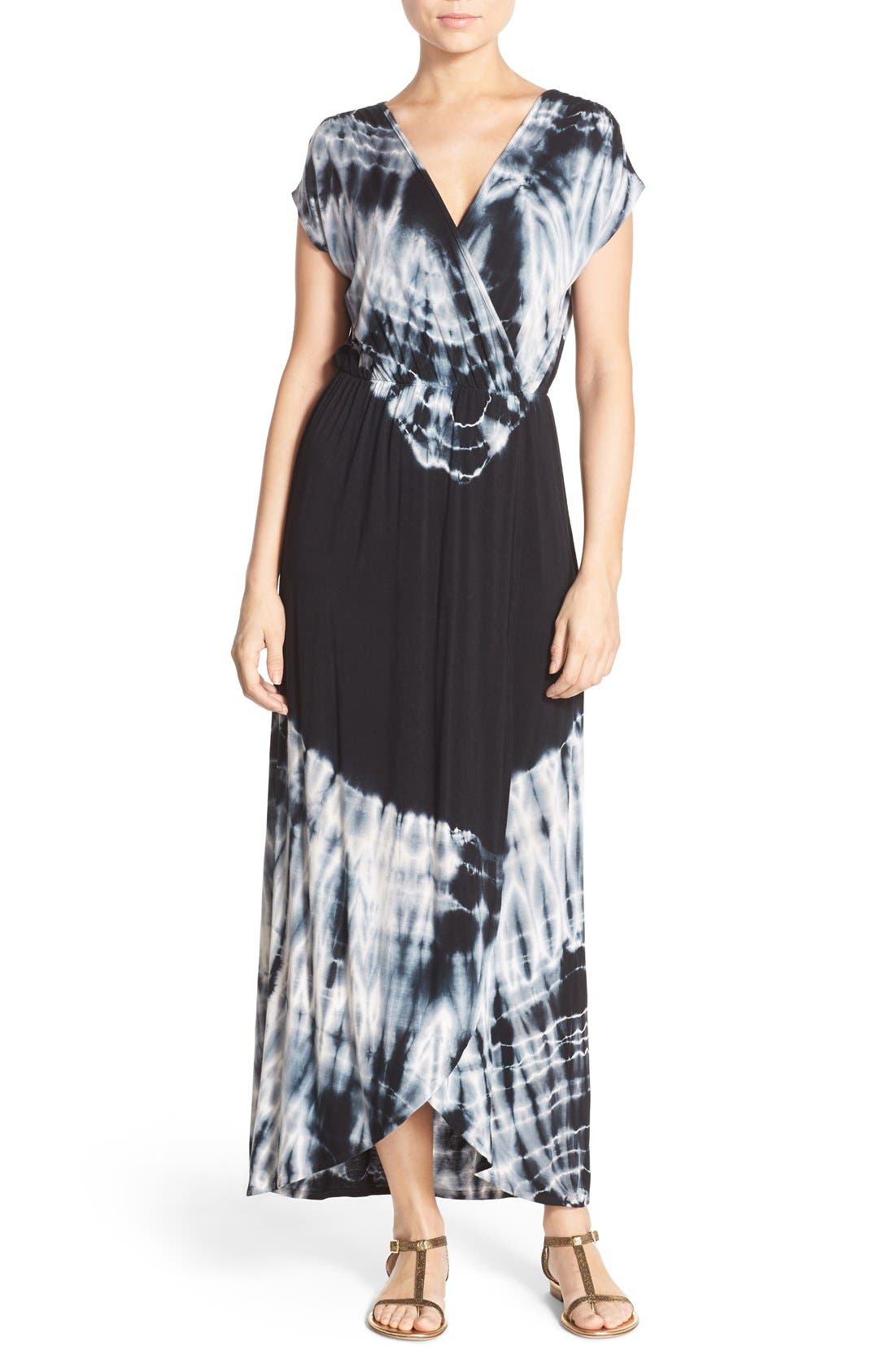 Fraiche by J Tie Dye Faux Wrap Maxi Dress Nordstrom