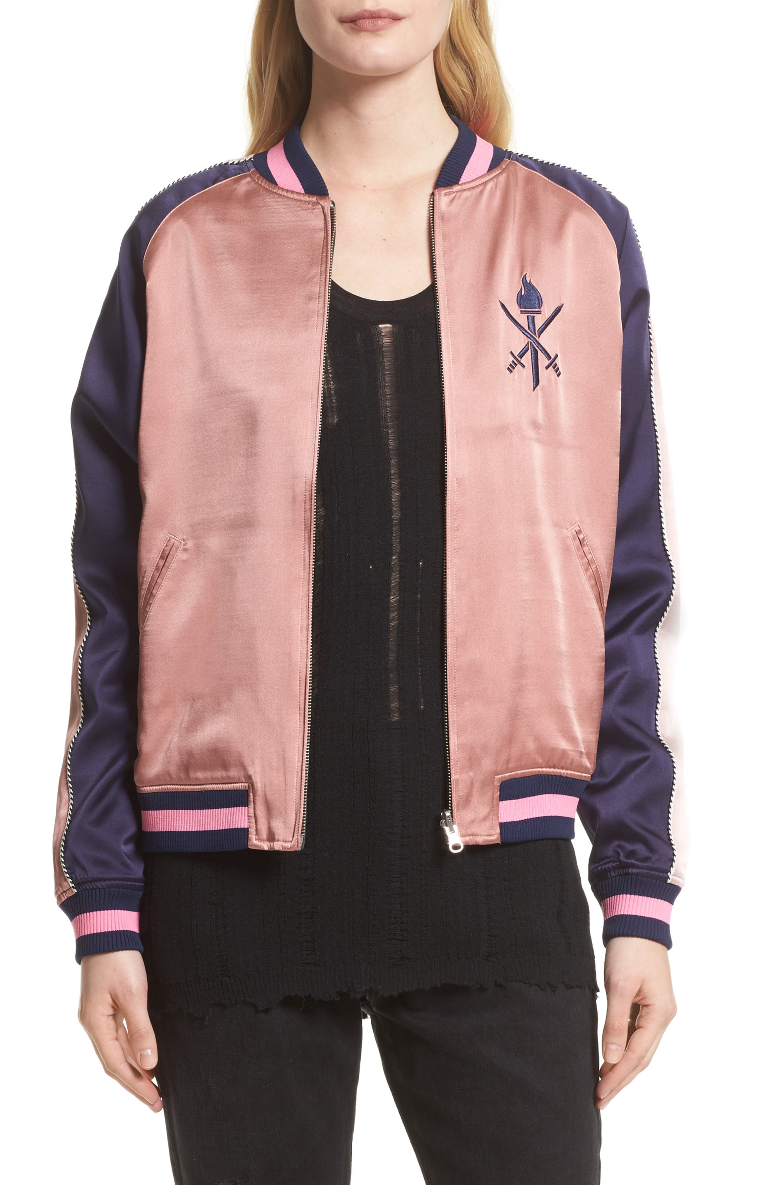 Opening Ceremony Reversible Silk Bomber Jacket (Nordstrom Exclusive