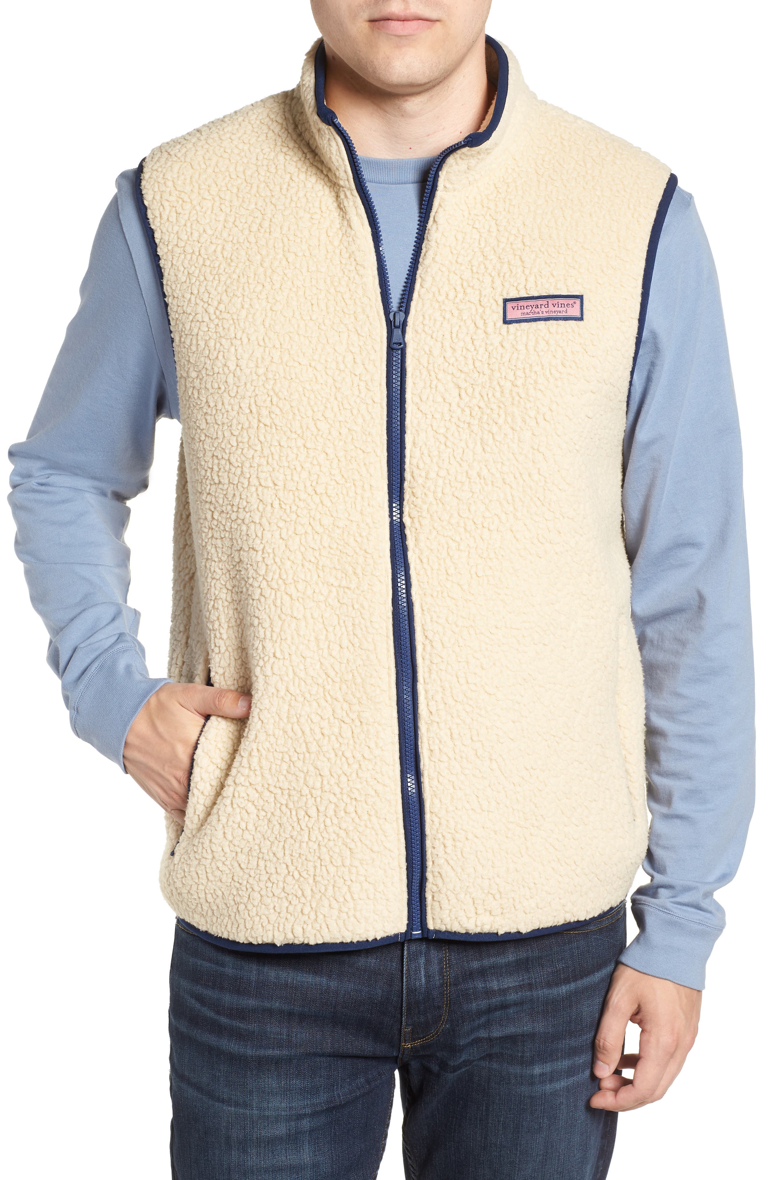 Vineyard Vines Harbor Regular Fit Fleece Vest