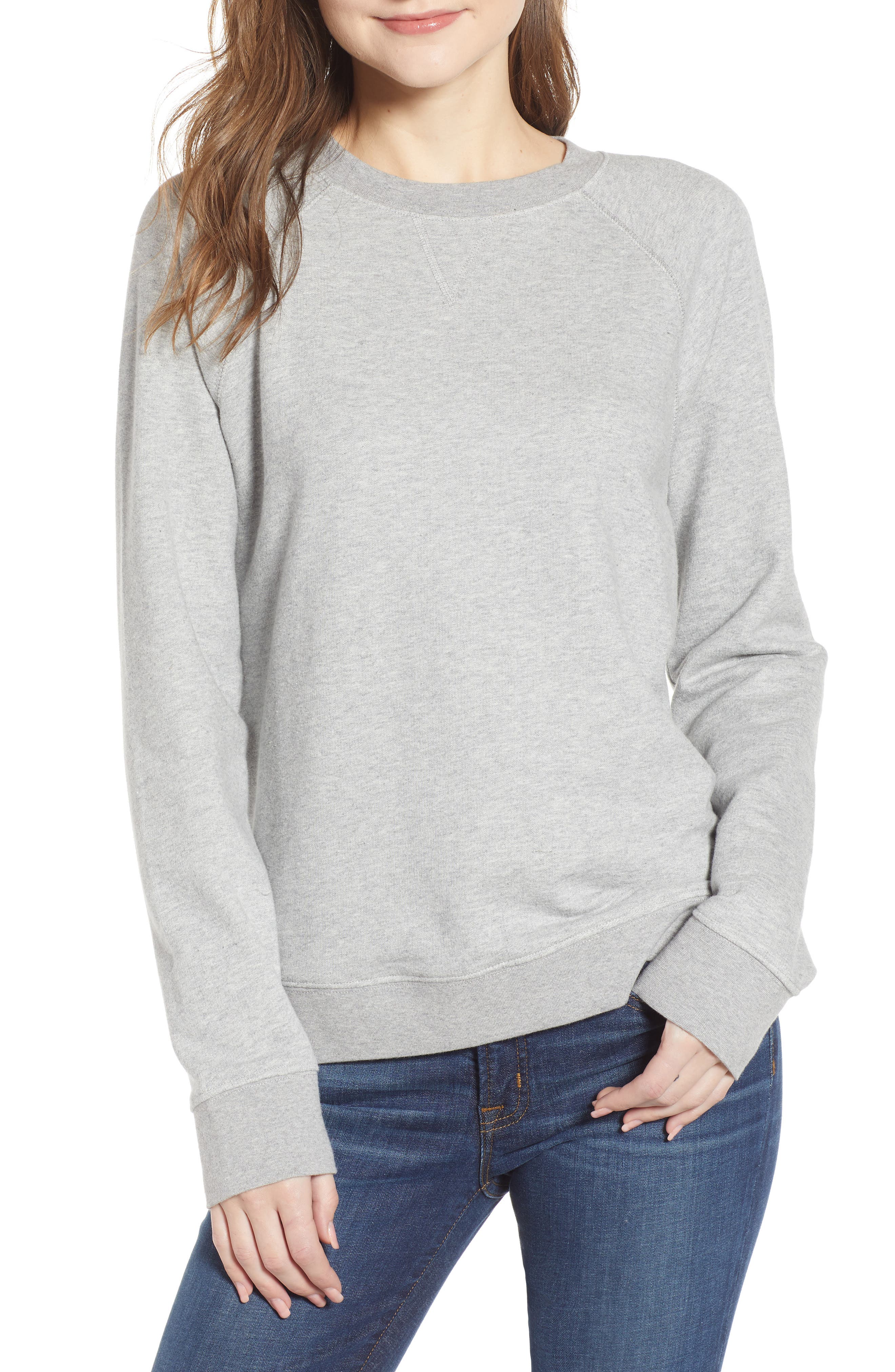 J.crew Garment Dyed Sweatshirt, Grey