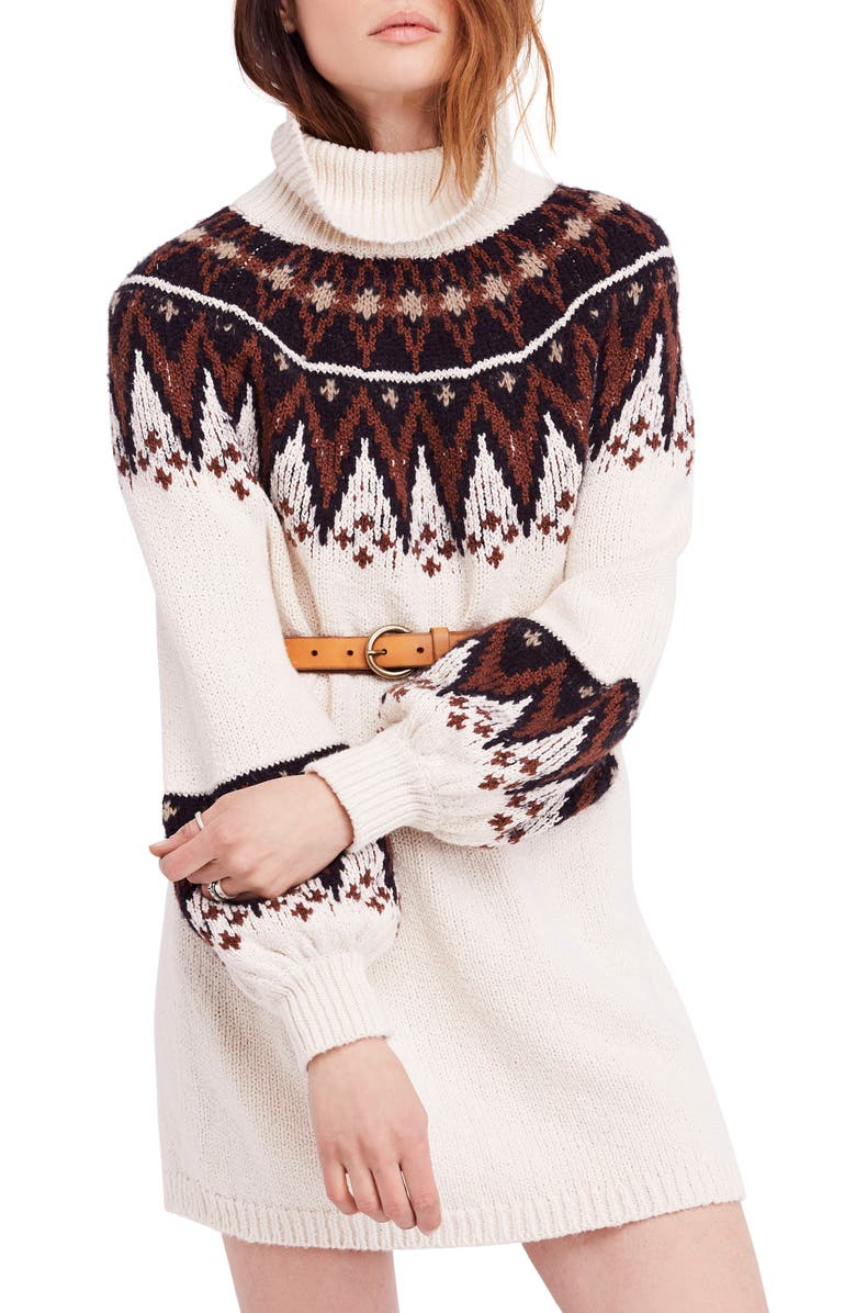 Free People Scotland Turtleneck Sweater Minidress | Nordstrom
